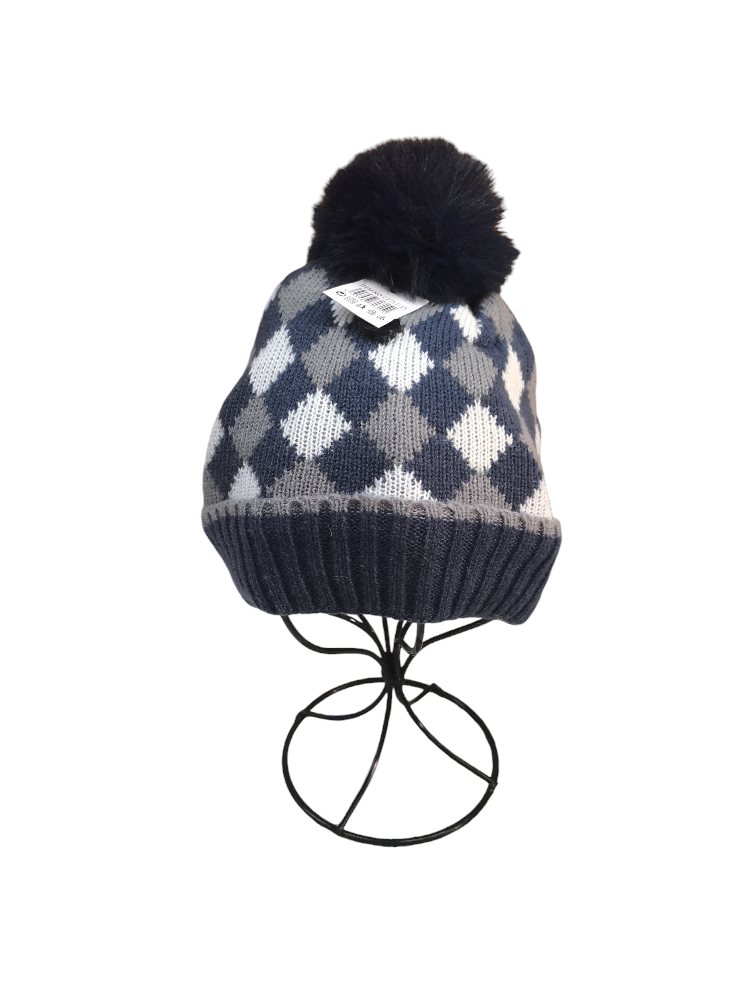 Bonnet enfant fourré pompon   (x12) #15