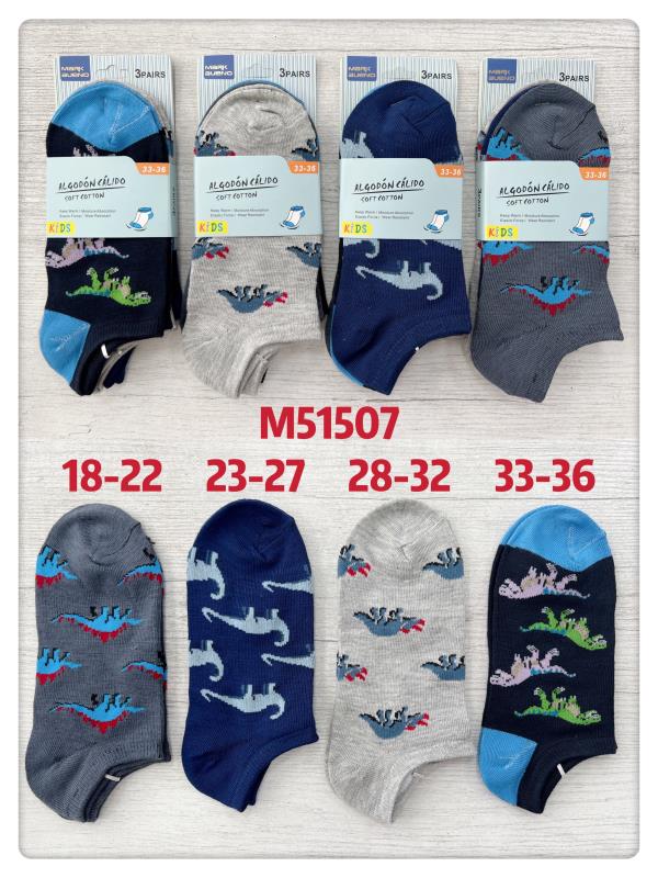 GARÇONS - Chaussettes coton 4 Tailles mélangées  T18-22/23-27/28/33/33-36(x48)