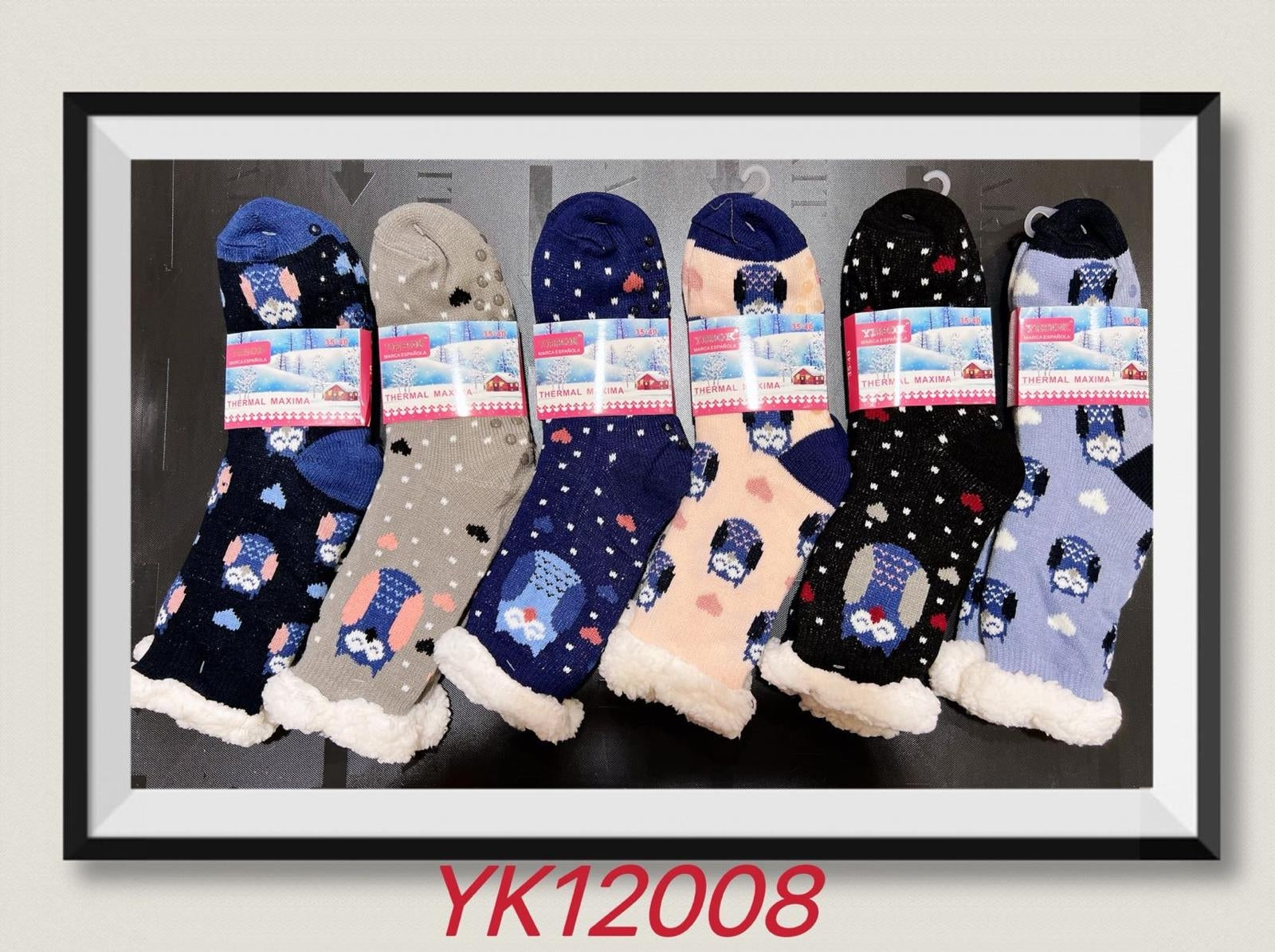 FEMME Chaussettes fourrées  Hiver  T35- 40  (x12)YK12008