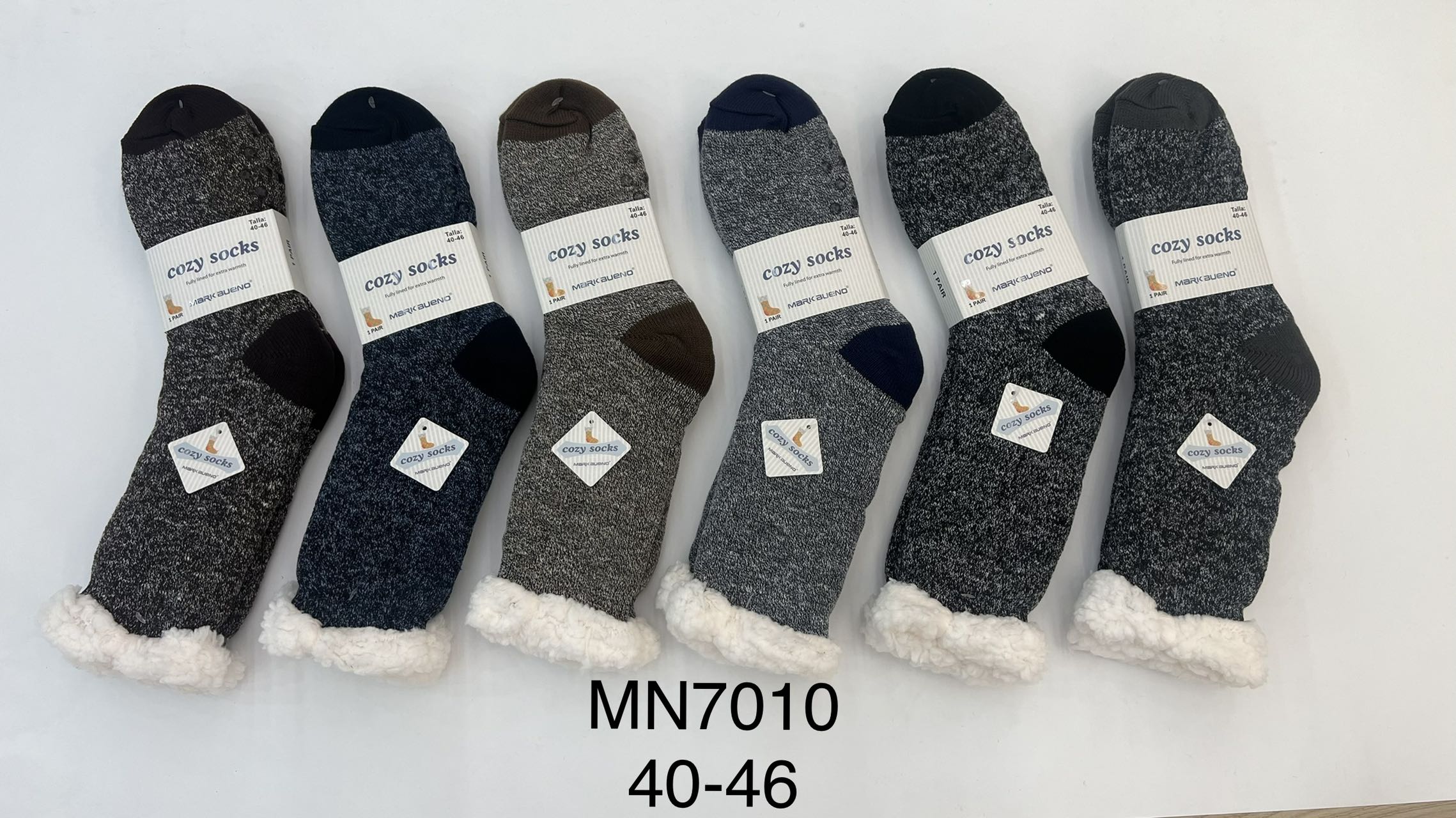 Chaussettes fourrées homme tout doux T40-46 (x12) MN7010