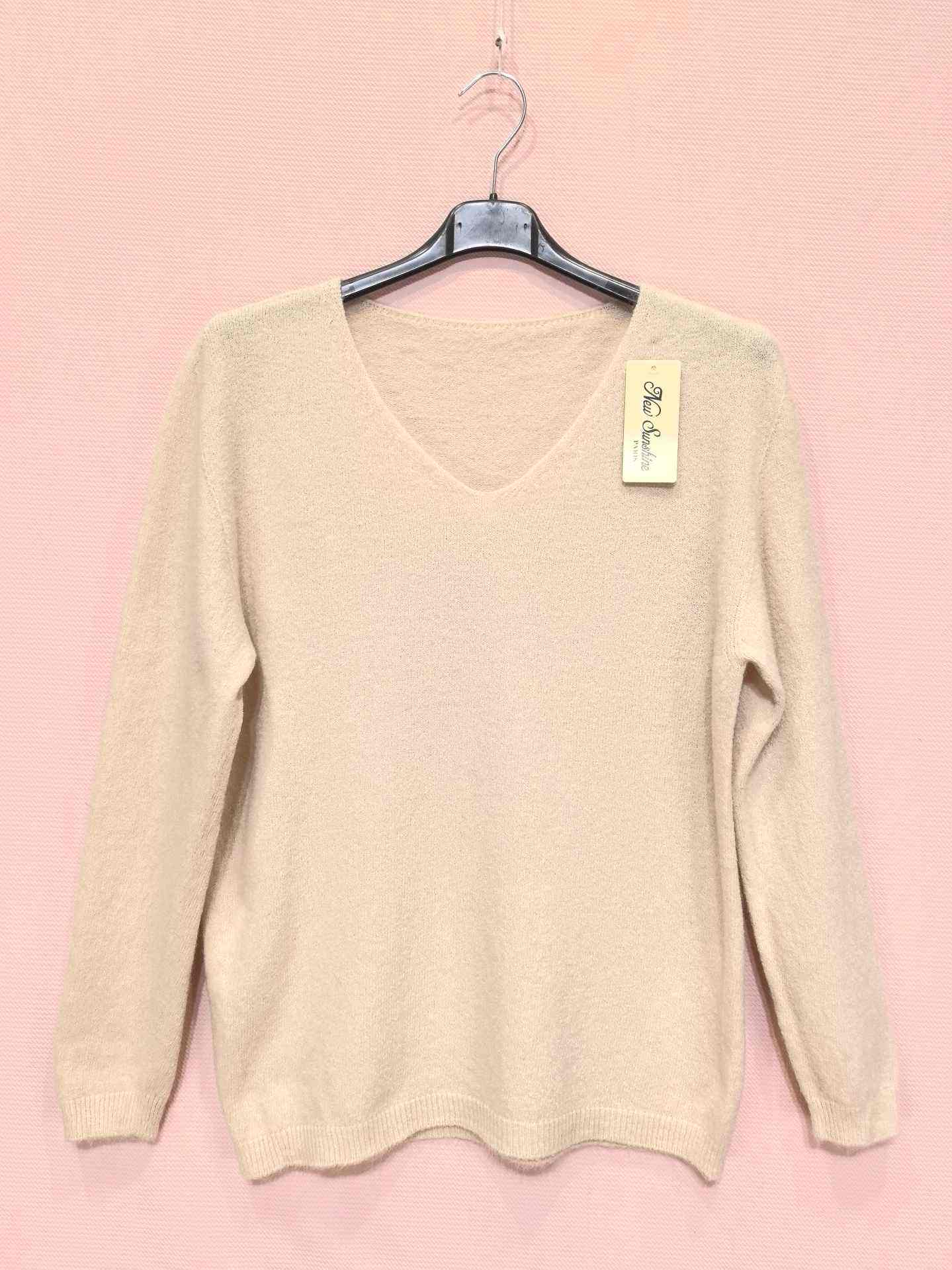 Pull En Maille Doux À Manches Longues （x6）