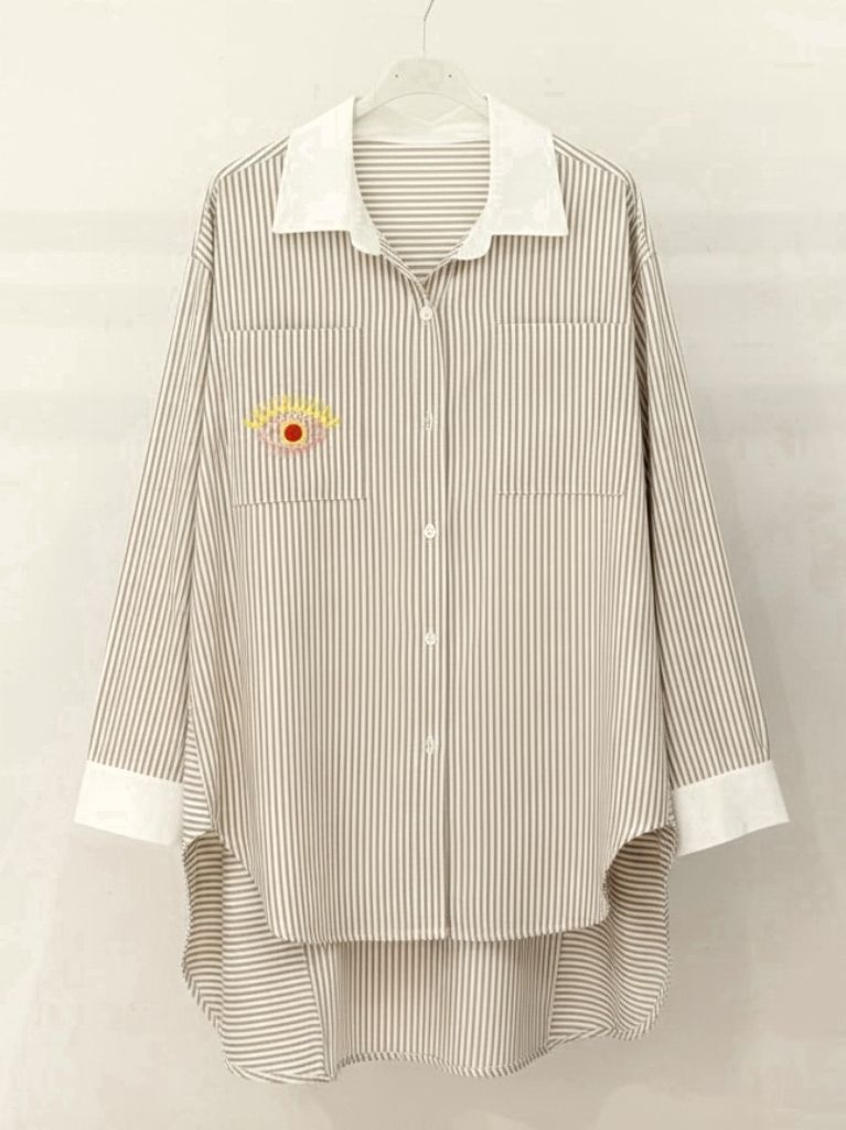 Chemise À Rayures Over Size (x6)