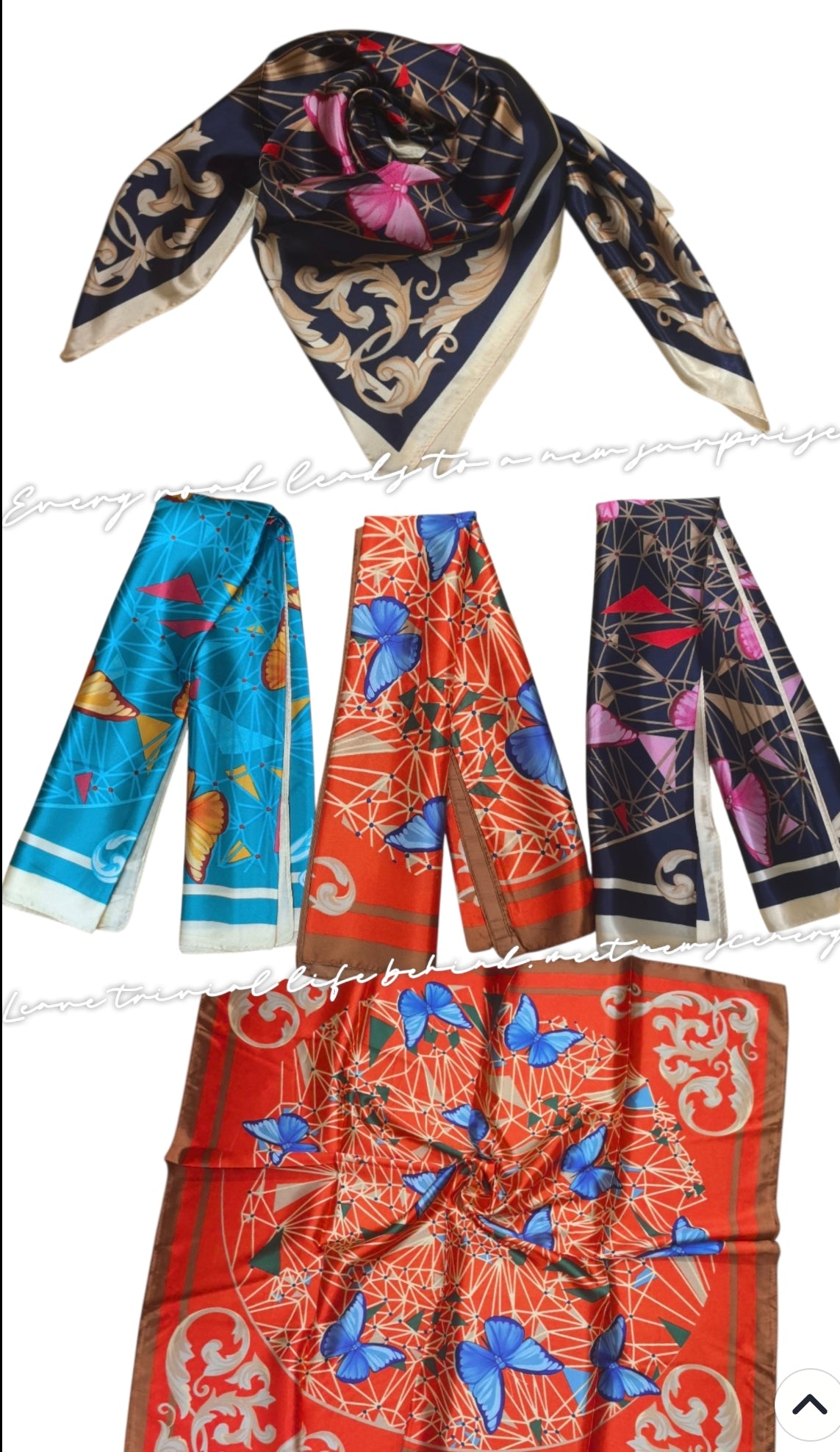 Foulard carré  90cm imprimé fantaisie (x10)#72