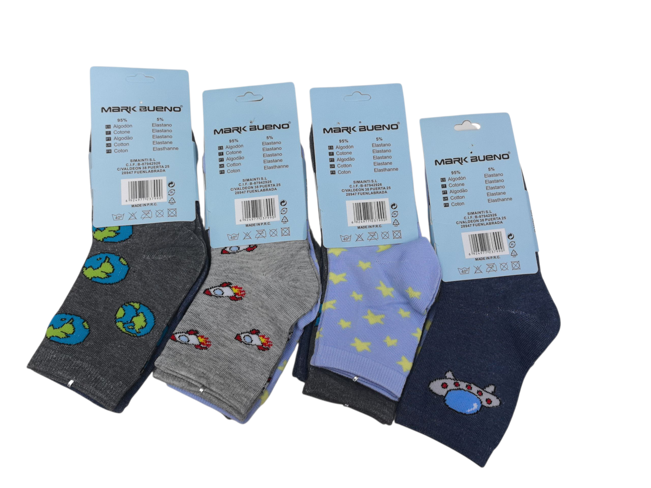 GARÇONS - Chaussettes coton 3 Tailles mélangées  T23-27/28/33/33-35(x36)