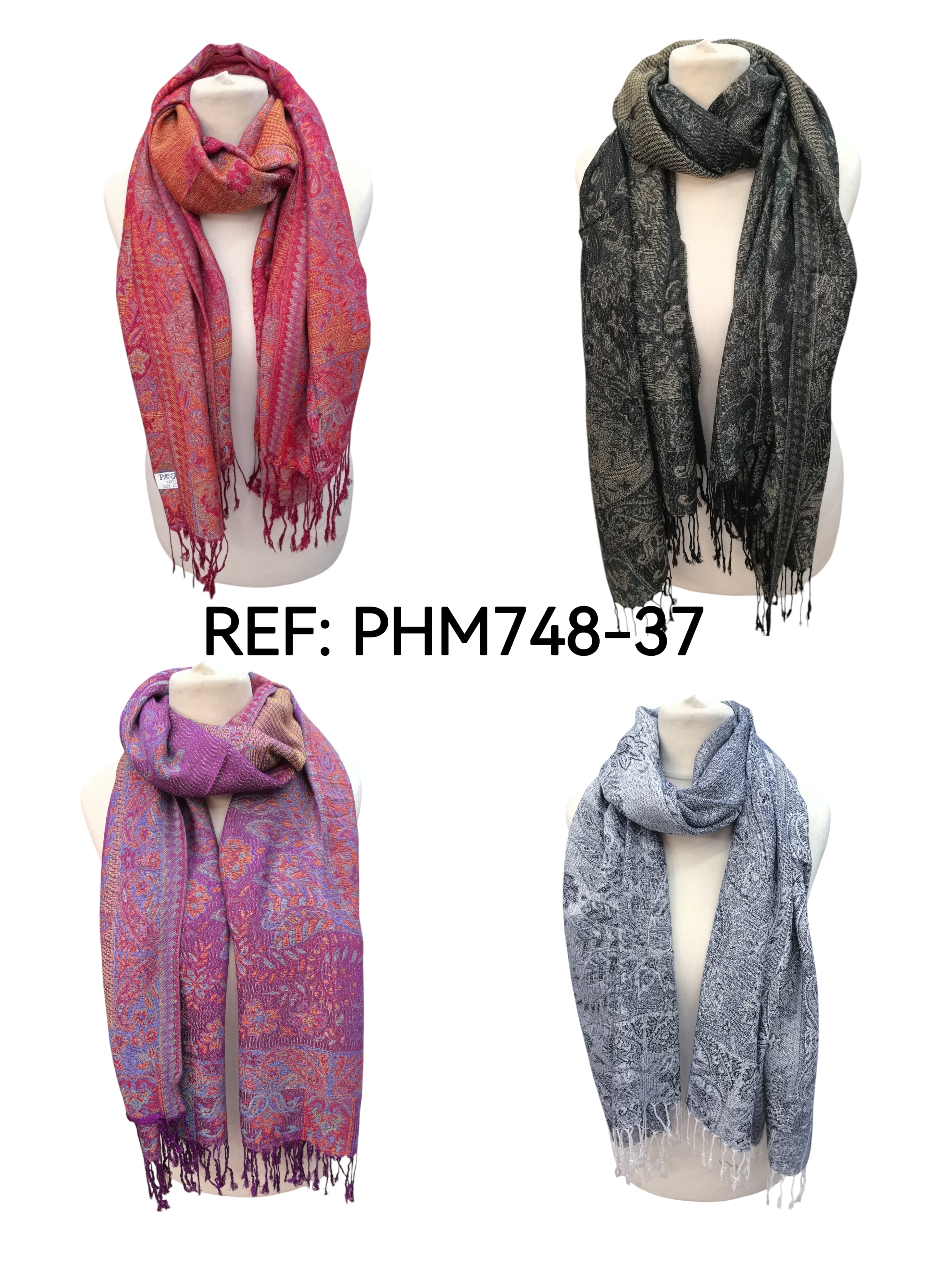 Châle Écharpe   paisley  (x12) #37