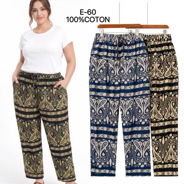 Pantalon coton grande taille
Coupe large (x12)E40