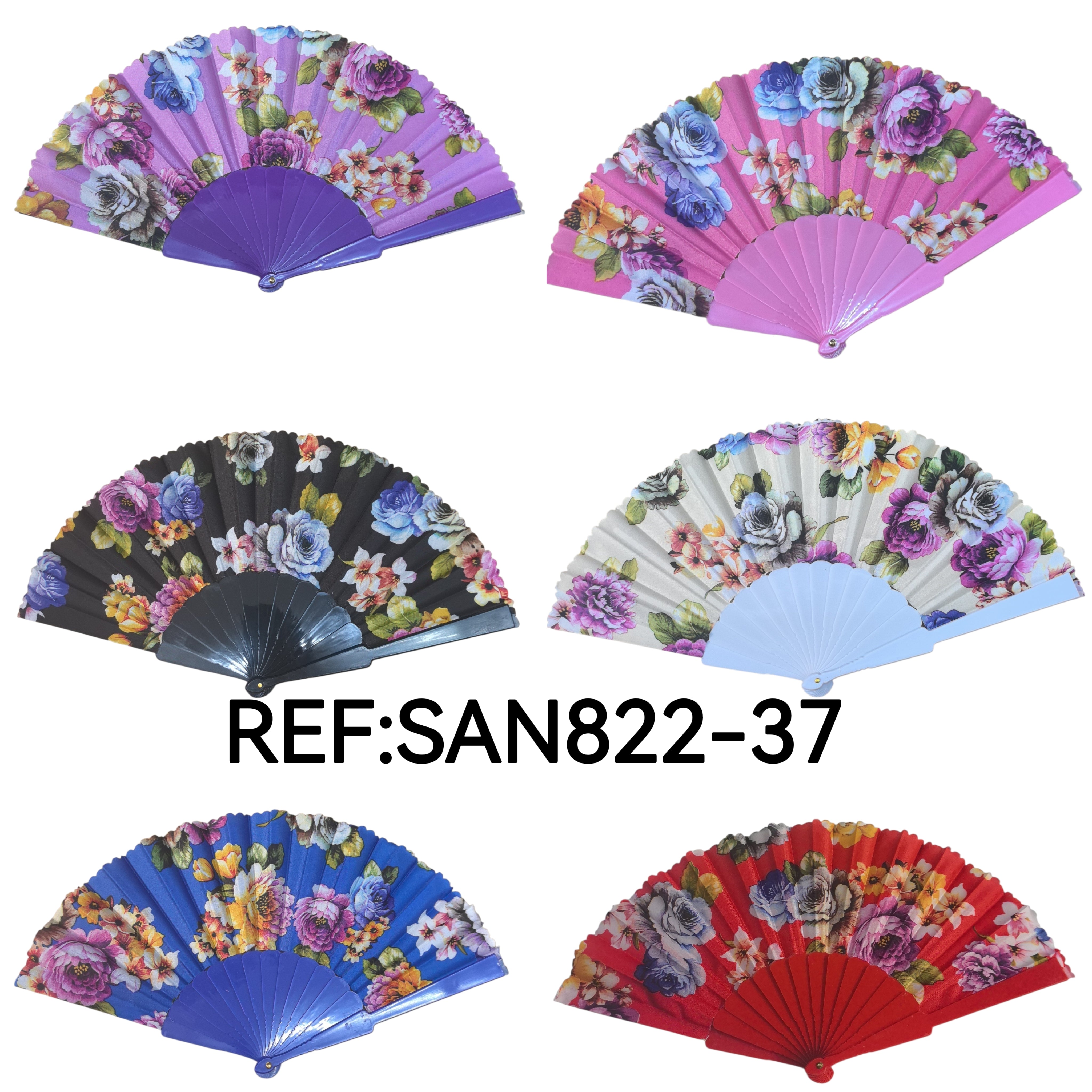 Éventails motif fleur Paillettes(x12)#37