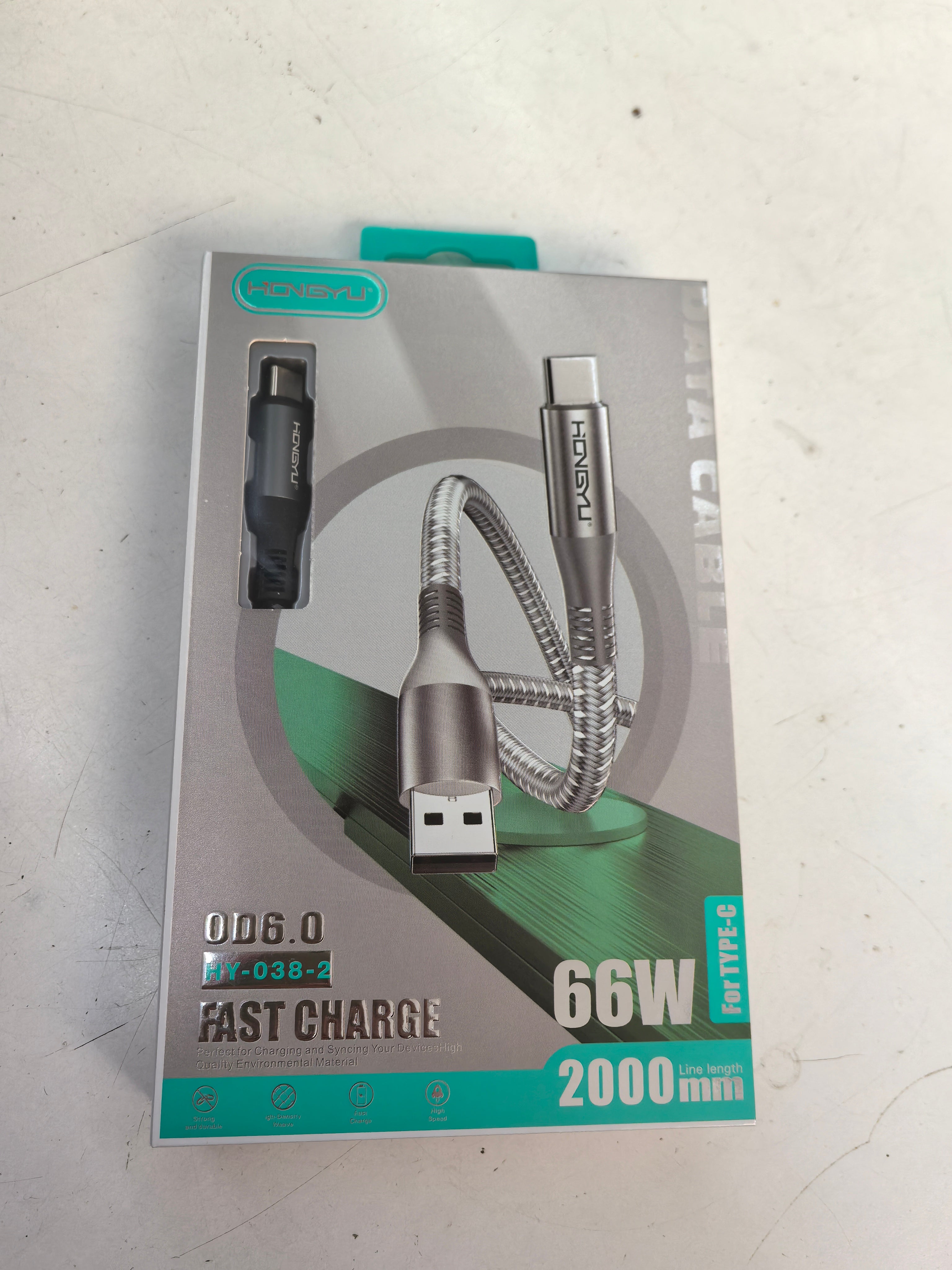 TYPE-C - chargeur câble 2M    (x12)