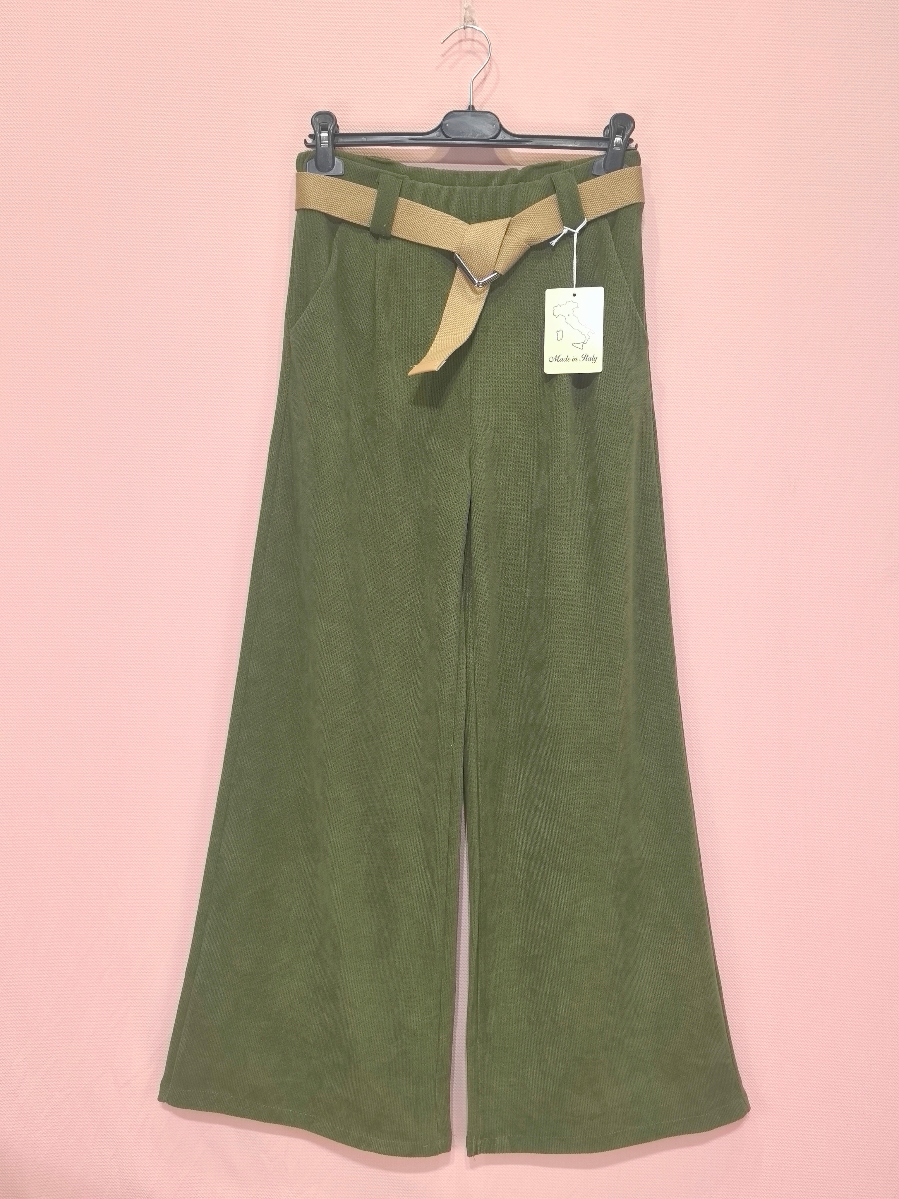 Pantalon large en tissu texturé au toucher doux (x6)