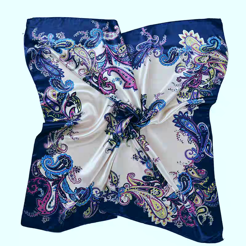 Foulard carré  90cm imprimé fantaisie (x10)#57