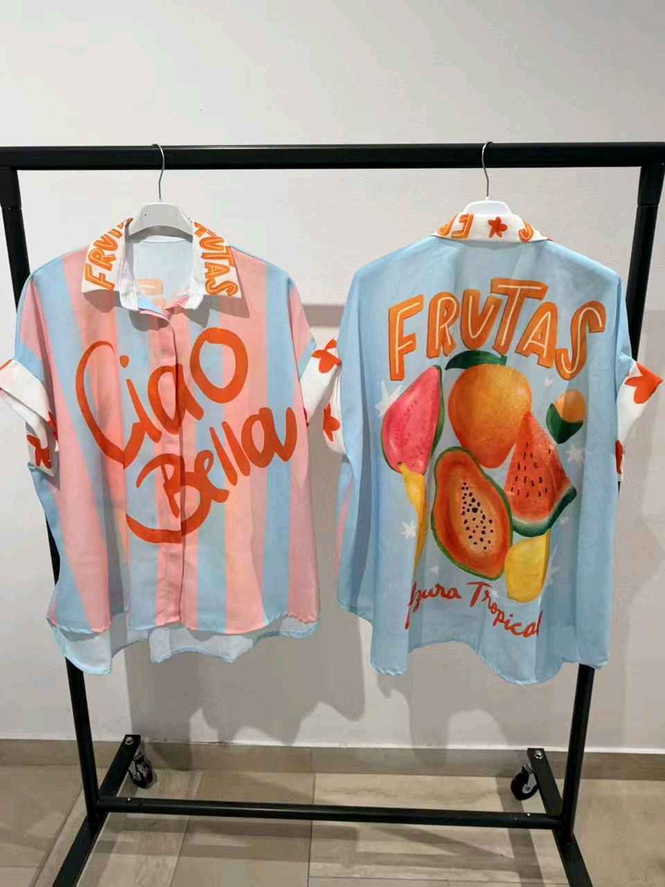 Chemise OverSize Imprimé Graphique (x6)