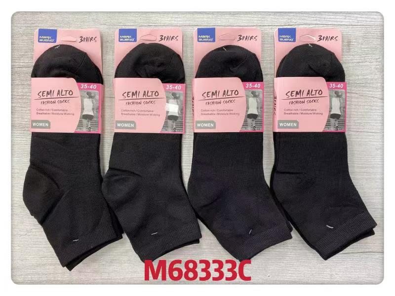 FEMME Chaussettes Noir en coton  (x24)