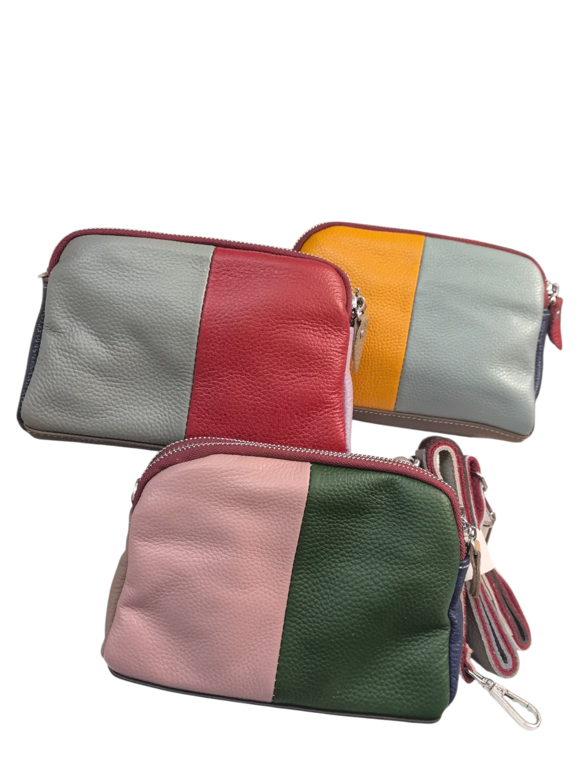 Sac bandoulière en cuir patchwork(x6)
