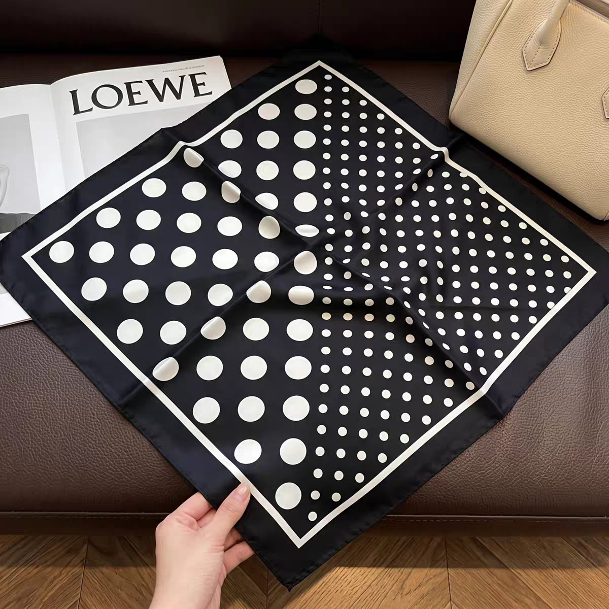 Foulard carré  90cm imprimé fantaisie (x10)#52