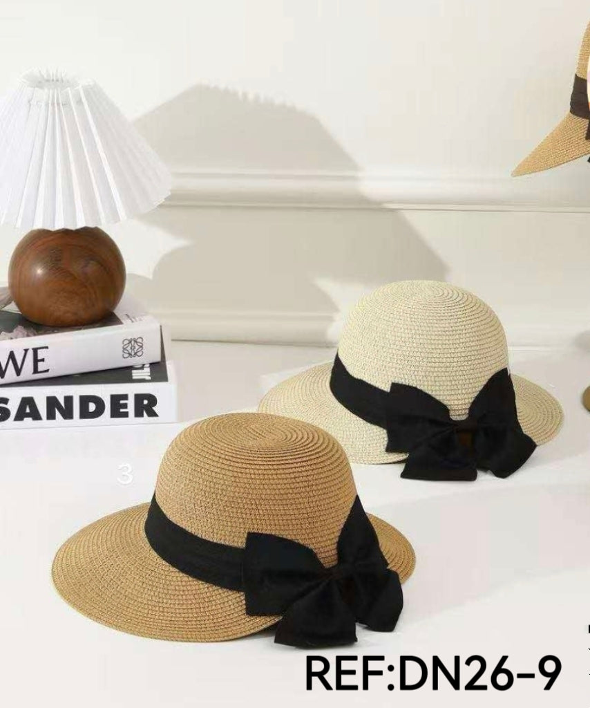 Chapeau de paille à nœud papillon(x12)#9