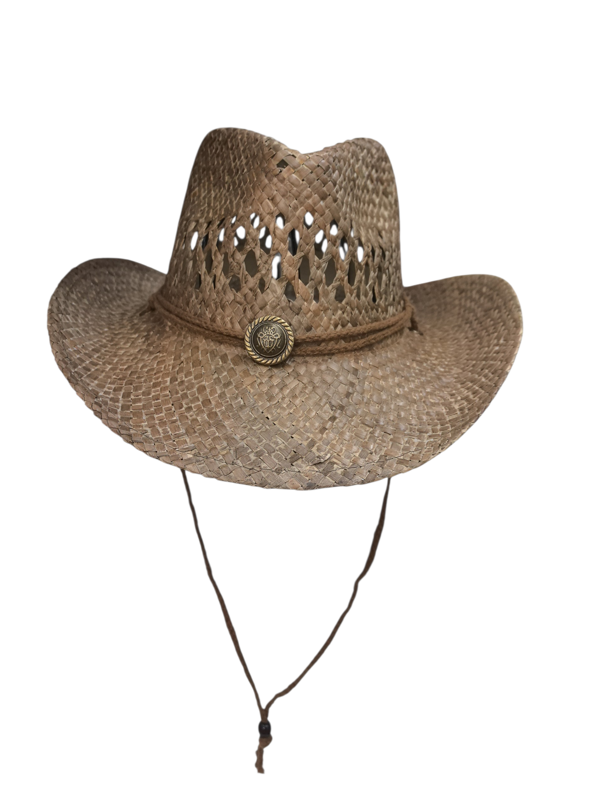 Chapeau de cowboy en paille naturelle(x6)#9