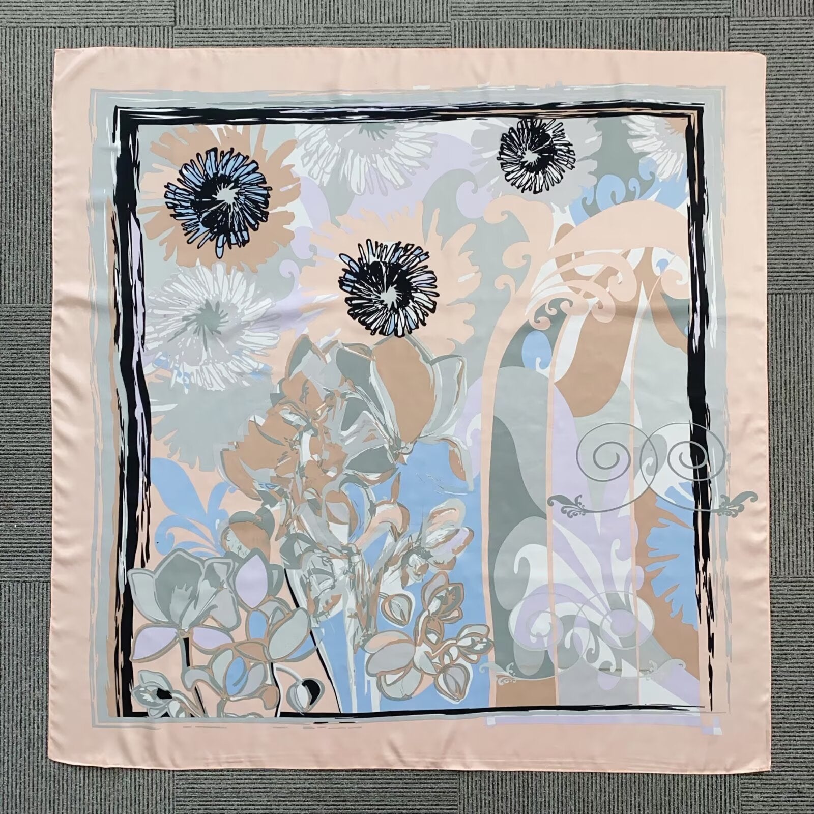 Foulard Carré touche soie  130×130cm (x6)#2