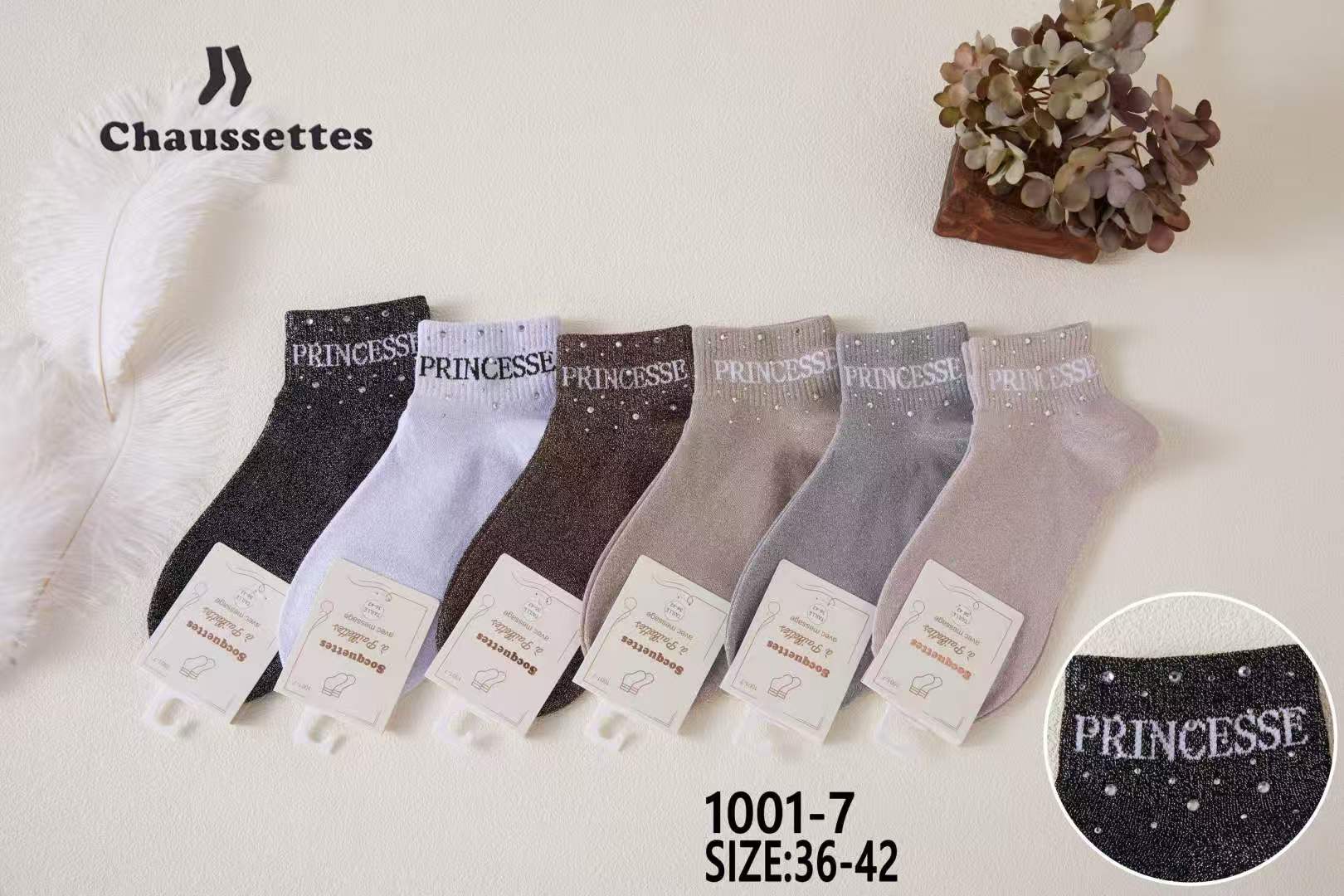 chaussette pailletee avec message(×12)#7