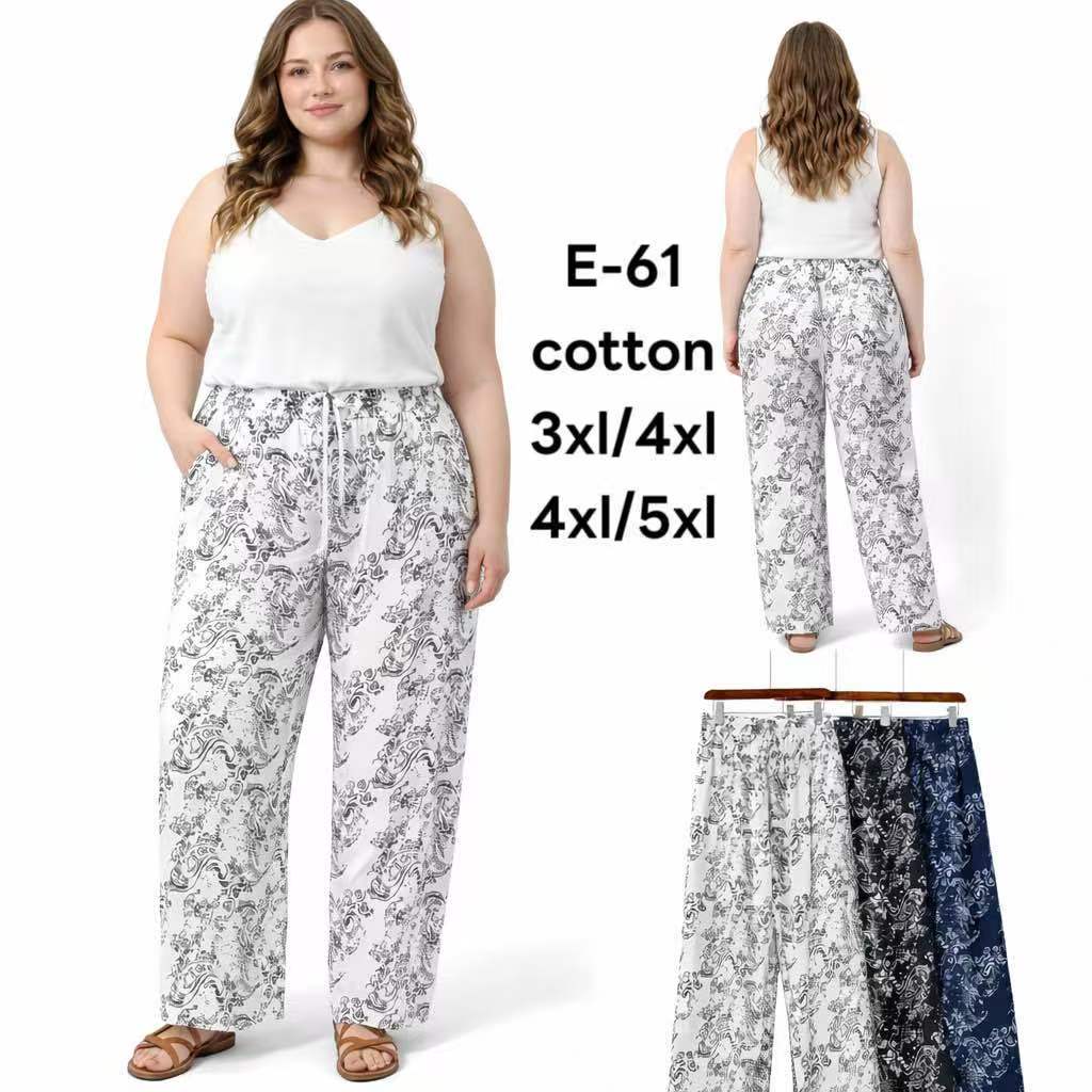 Pantalon coton grande taille
Coupe large (x12)E61