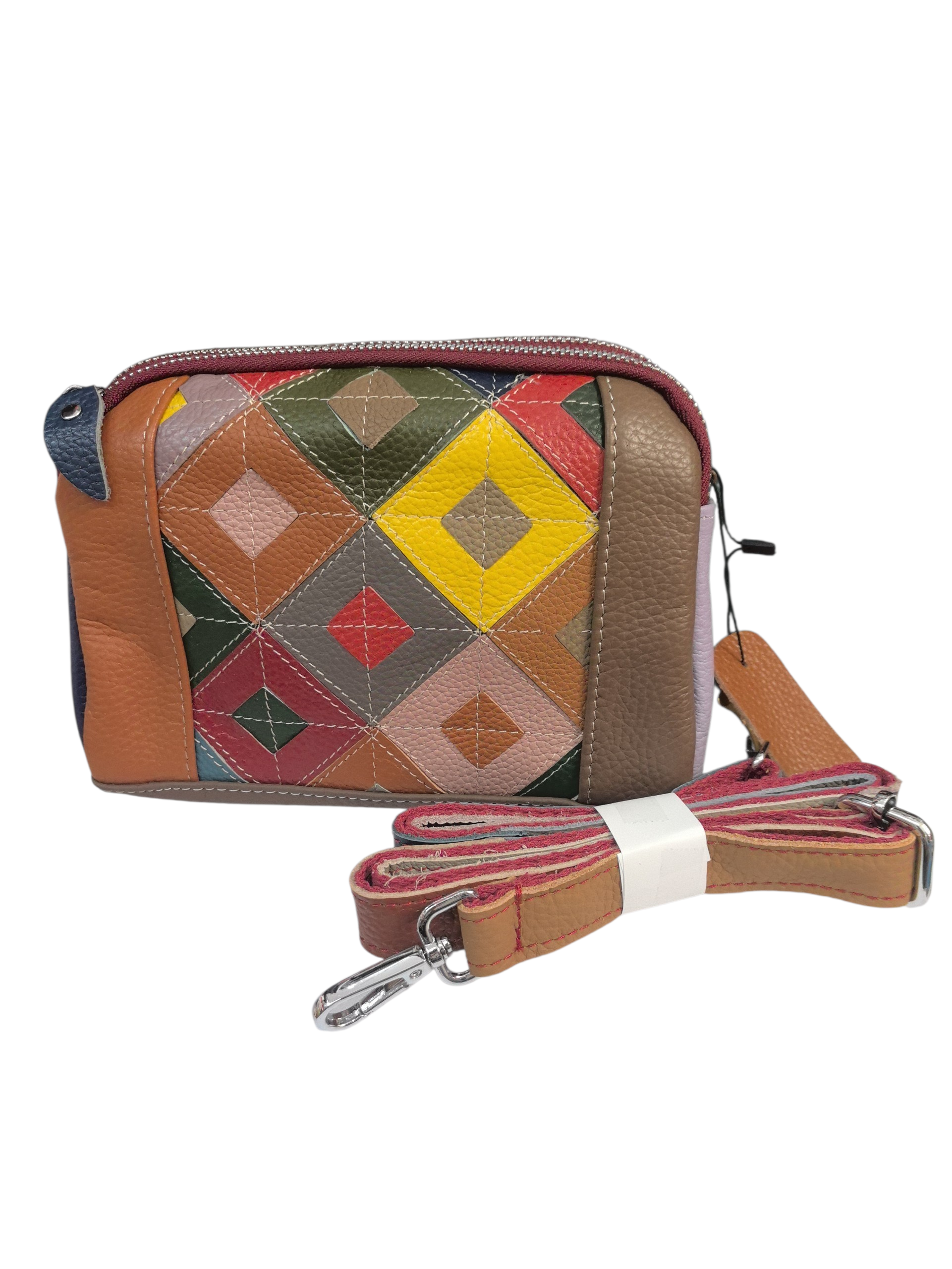 Sac bandoulière en cuir patchwork(x6)
