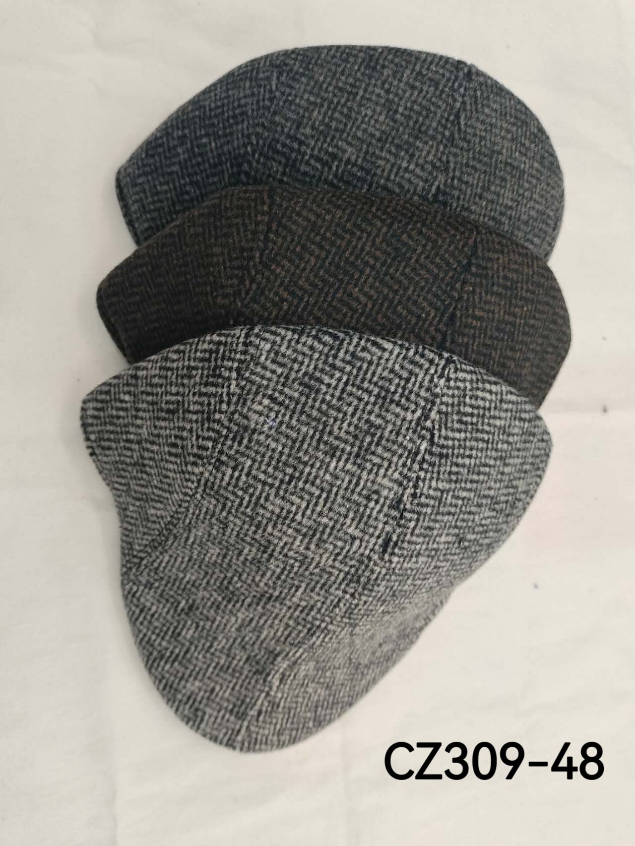 Béret homme motif pied de poule (x12) #48