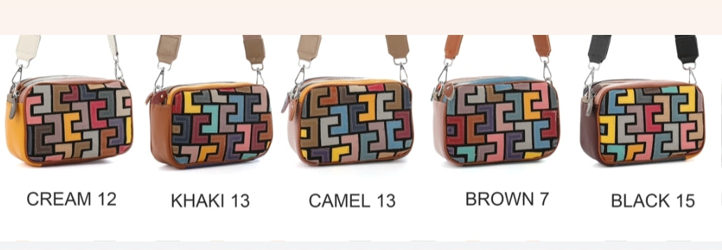 Sac multicouleur  en  Cuir véritable Pour Femme (X5)