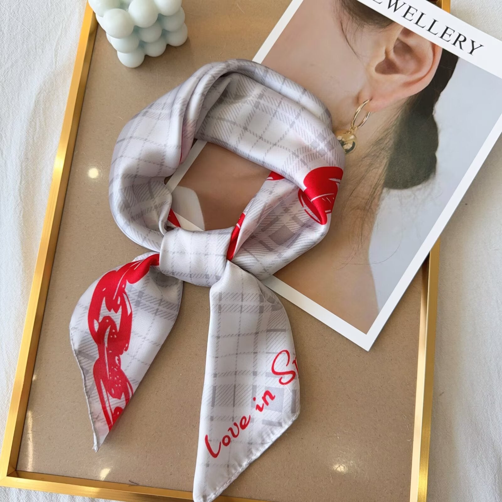 Foulard Carré touche soie 70cmx70cm (x12)#25