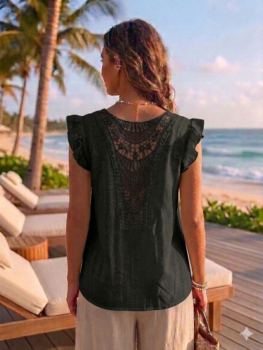 Top Sans Manches Avec Dos Dentelle(x8)