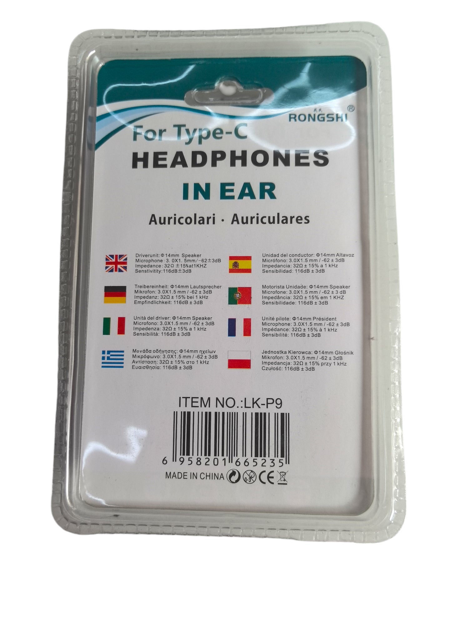 Lot-12 Écouteurs intra-auriculaires filaires avec microphone, casque antibruit avec contrôle de volume coulissant, connecteur Type-c