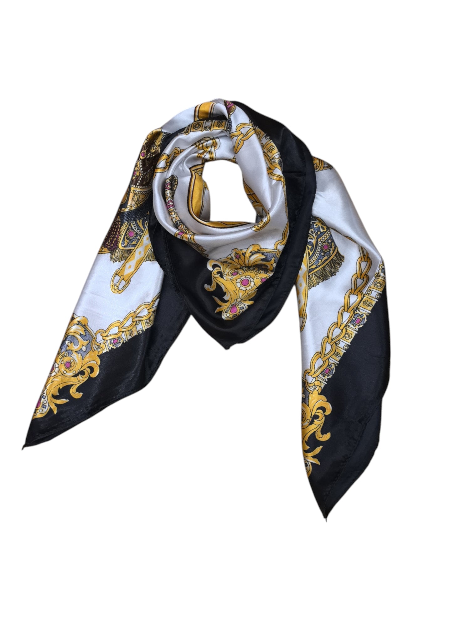 Foulard carré  90cm imprimé fantaisie (x10)#4