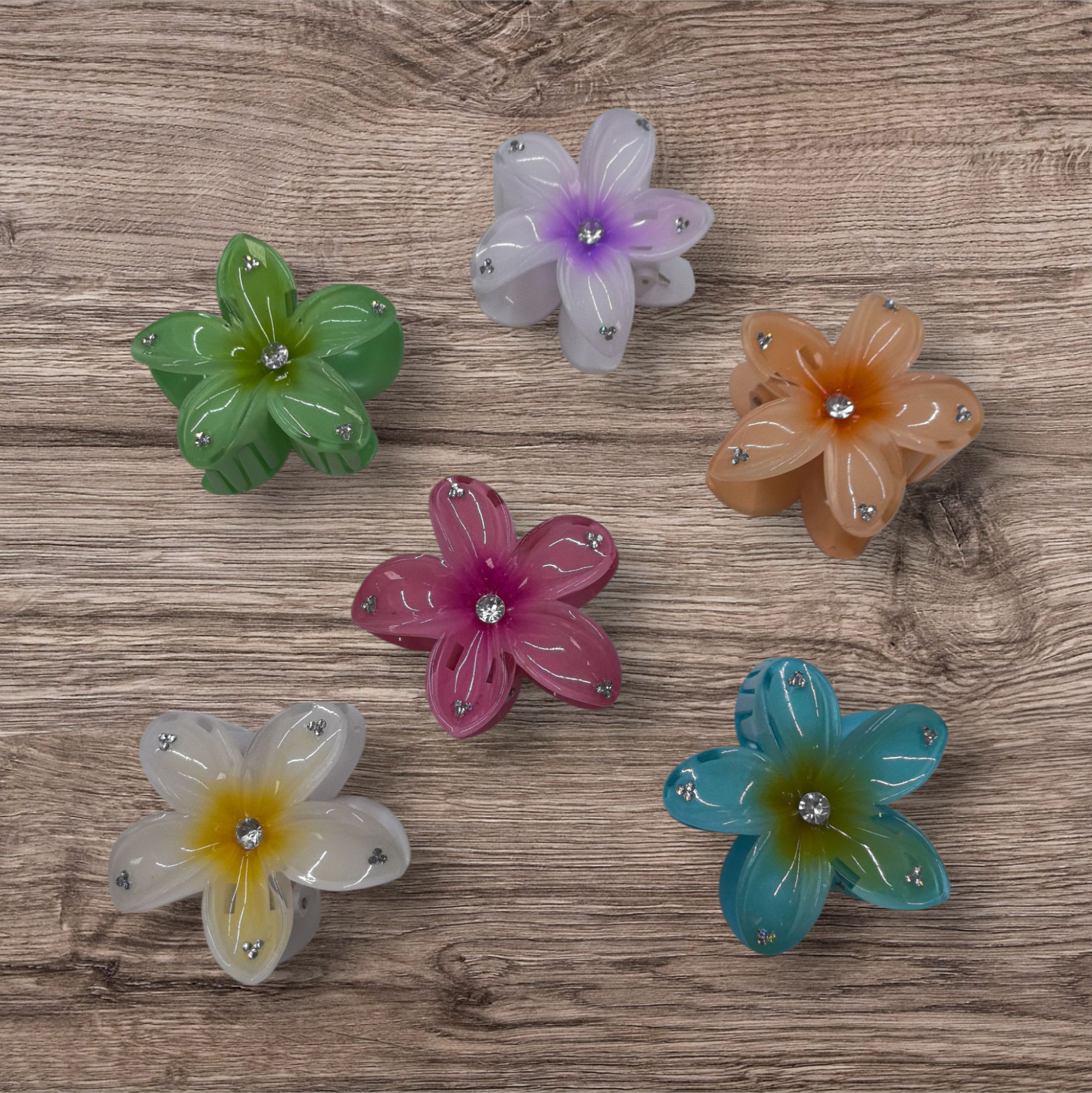 pinces  cheveux  forme  fleur (x12)#10