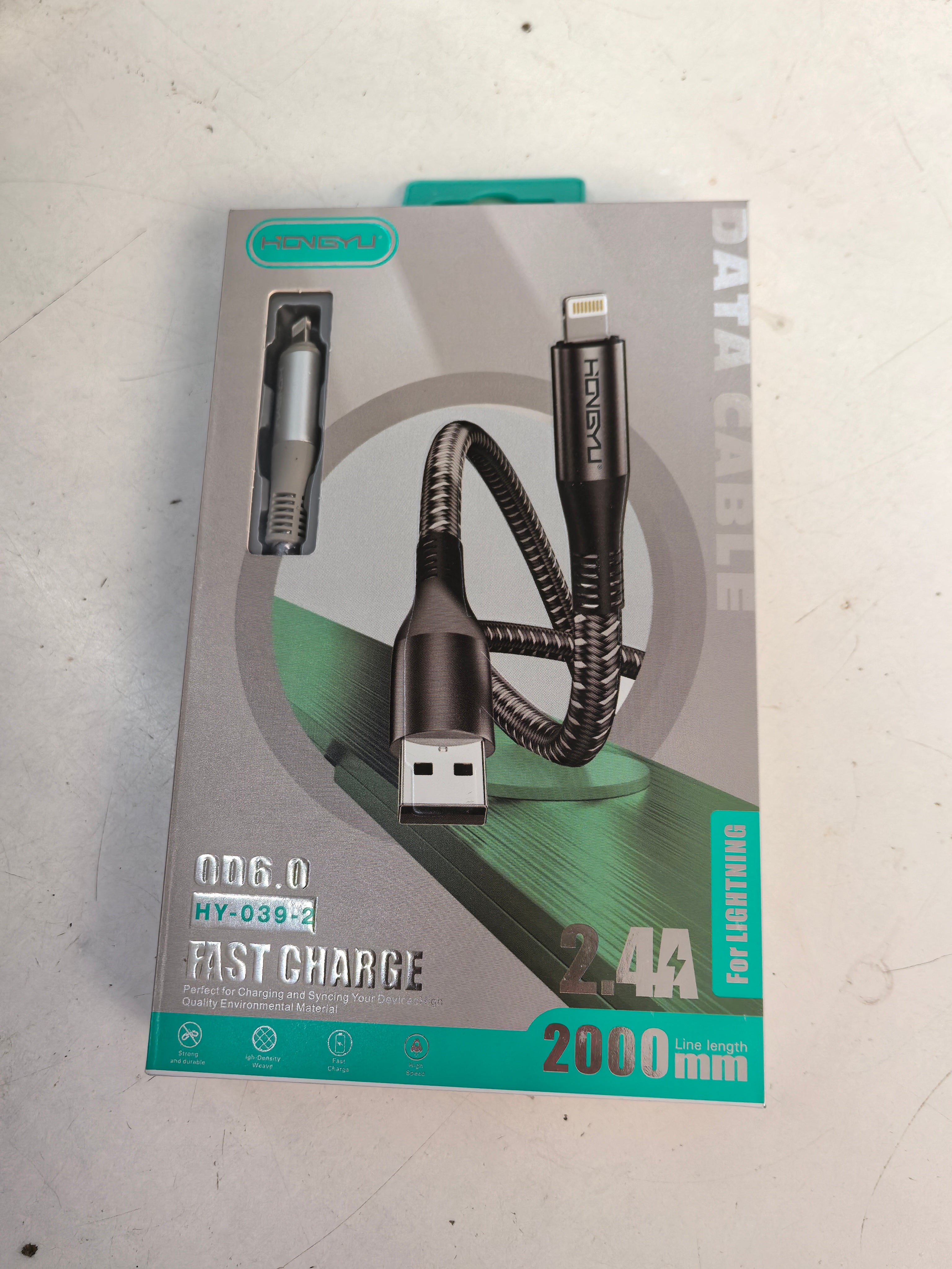 IPHONE -  chargeur câble 2M    (x12)