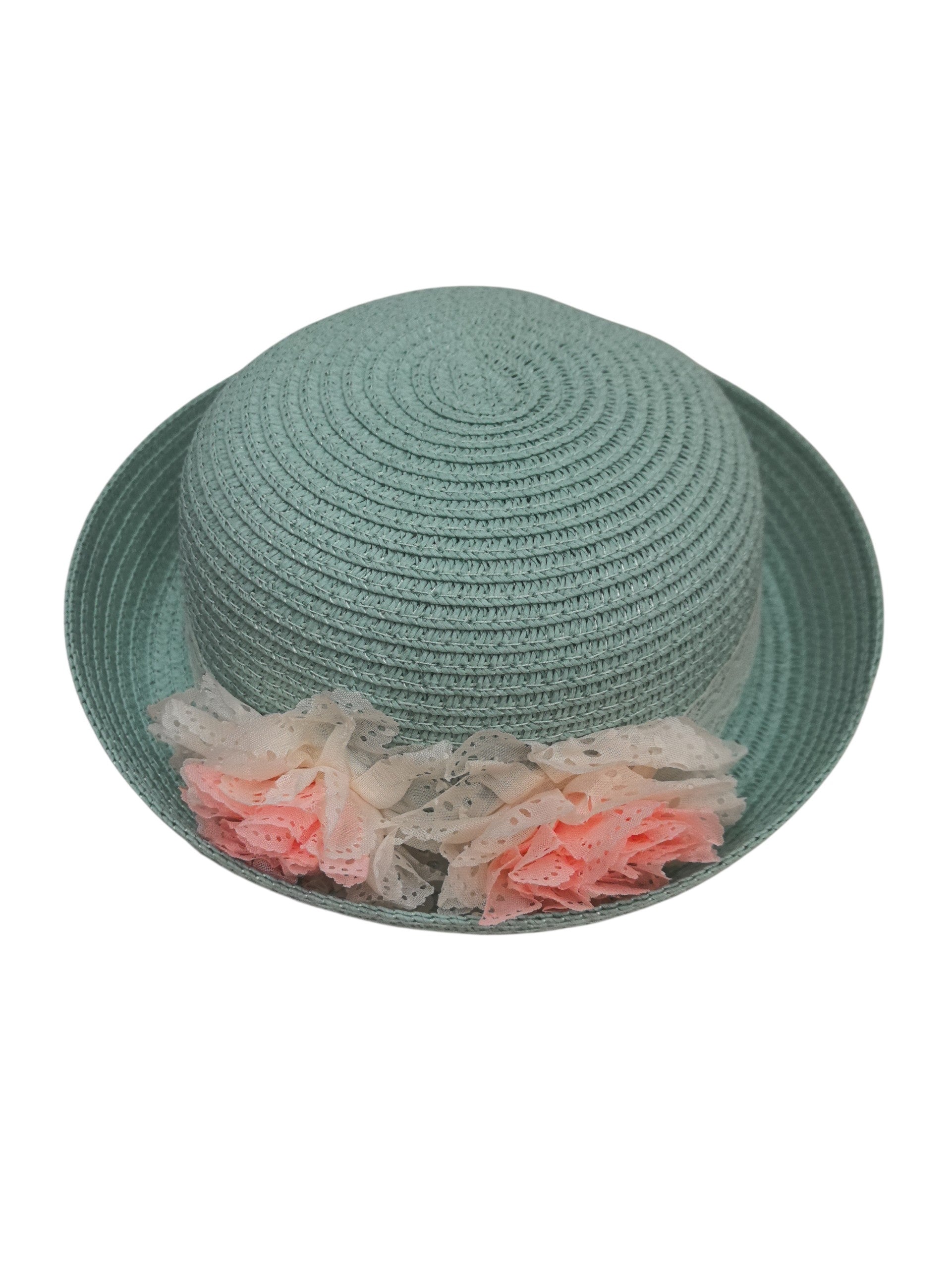 Chapeaux de paille taille enfant motif  fleur (x12) #50