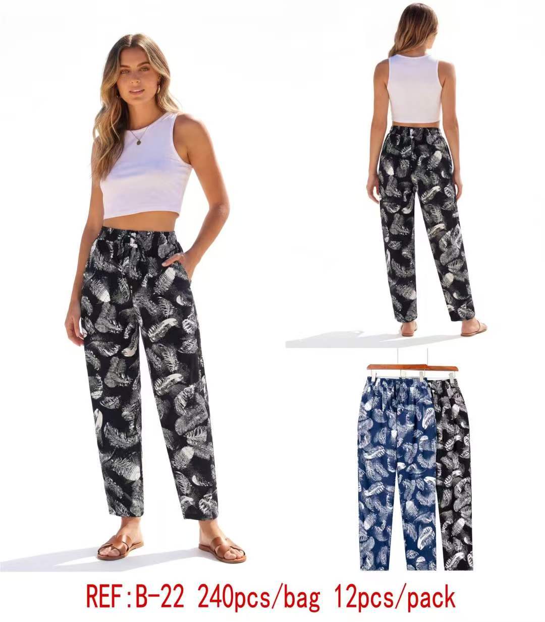 Pantalon Fluide Imprimé  (x12)#22