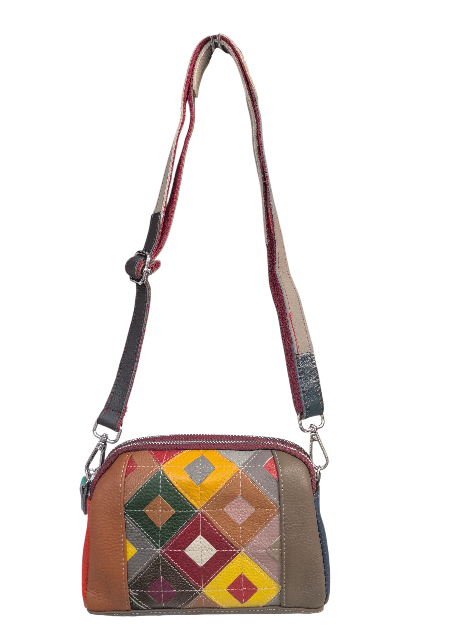 Sac bandoulière en cuir patchwork(x6)