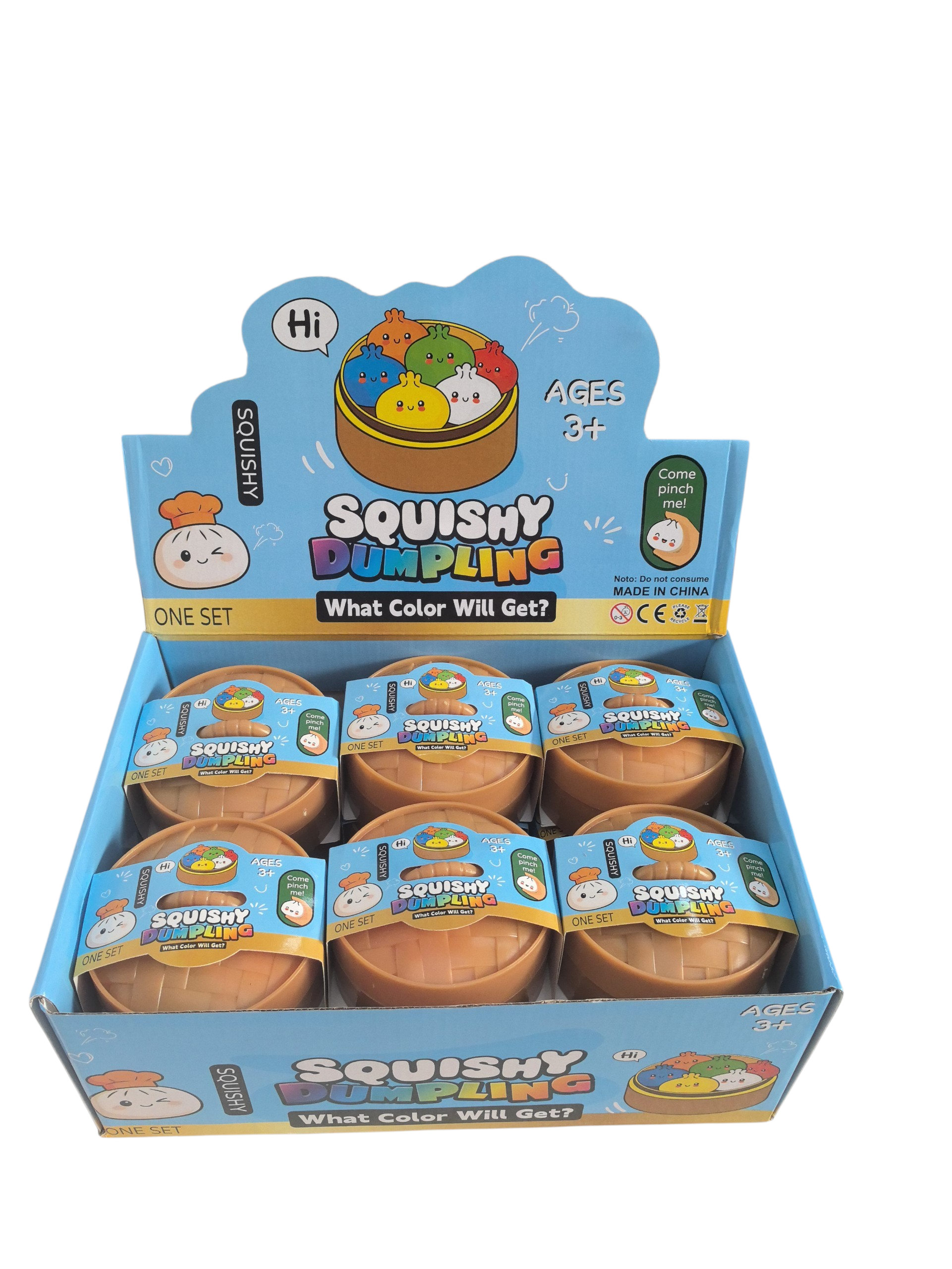 Squishy anti-stress moelleux Squishy Dumpling Kawaii (x12)