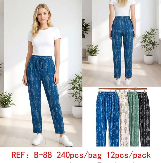 Pantalon Fluide Imprimé  (x12)#88