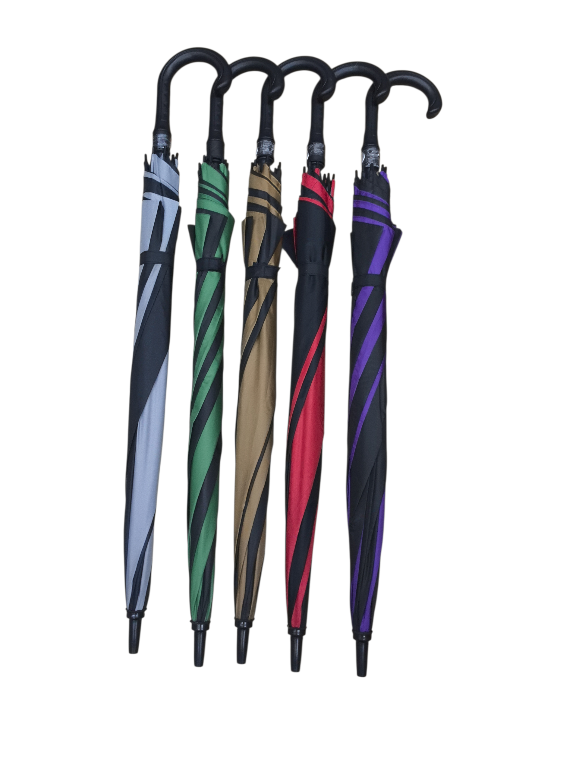 Parapluie long  bicolore (x12)