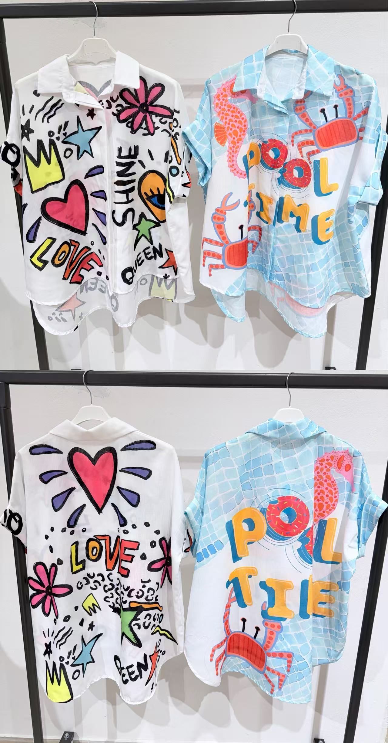 Chemise OverSize Imprimé Graphique(x6)