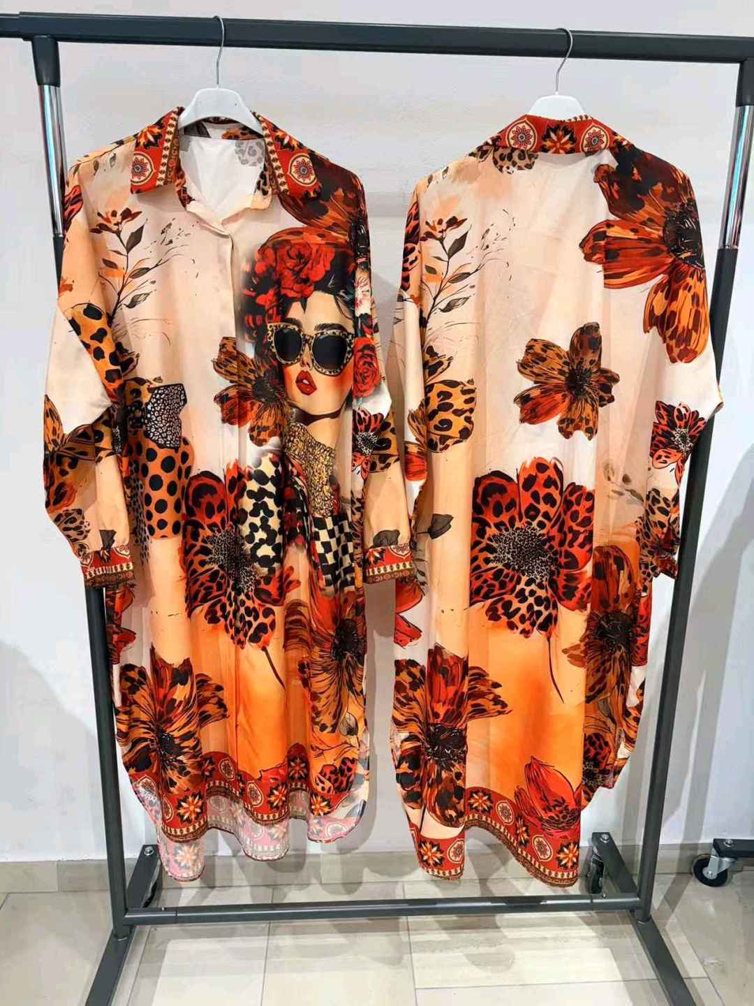 Robe Chemise Longue Imprimée (x6)