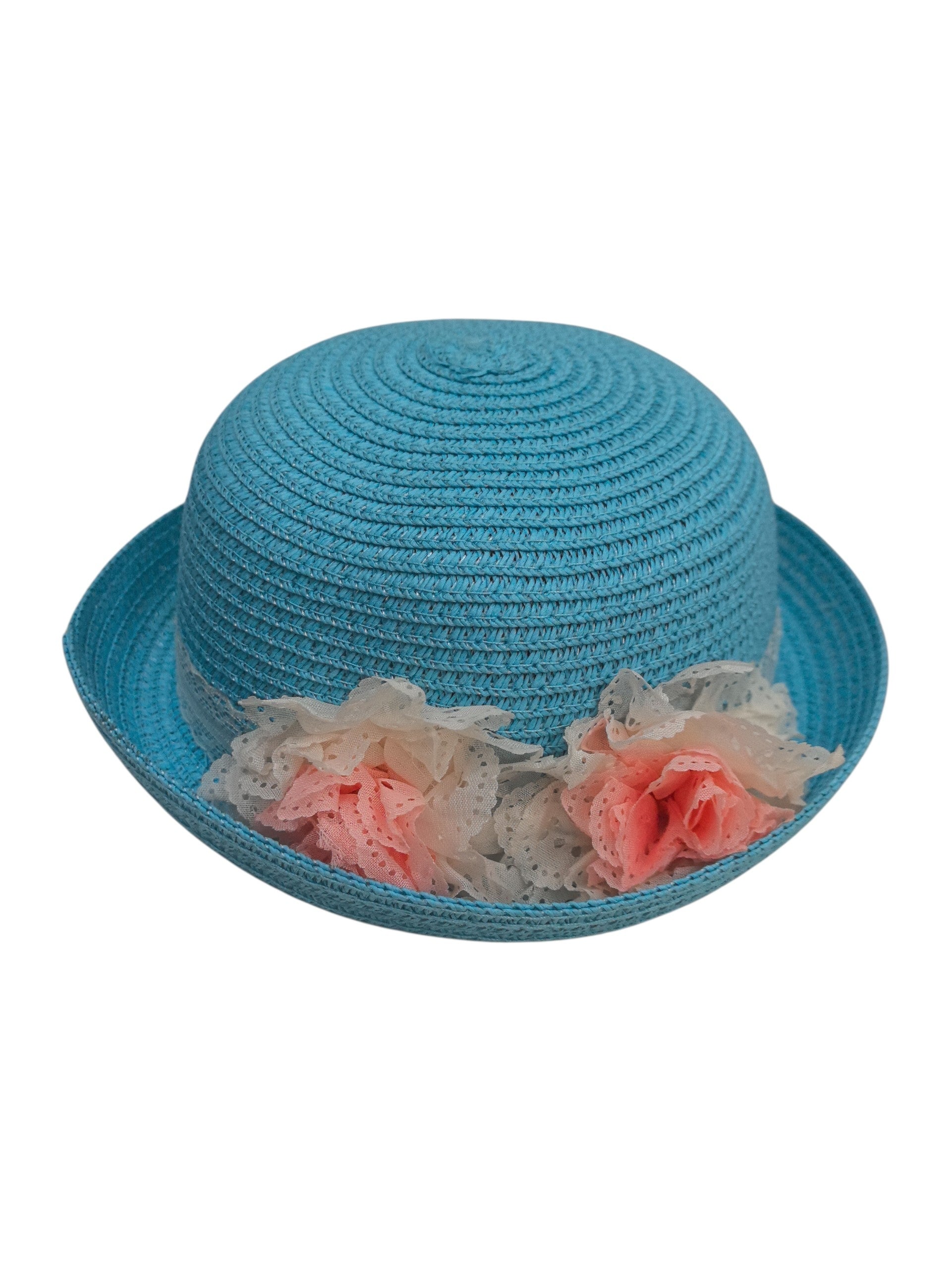 Chapeaux de paille taille enfant motif  fleur (x12) #50