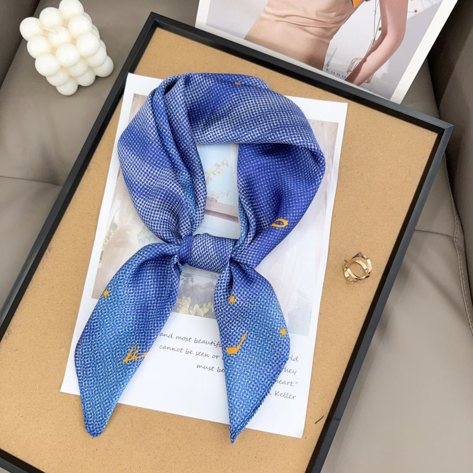 Foulard Carré touche soie 70cmx70cm (x12)#27