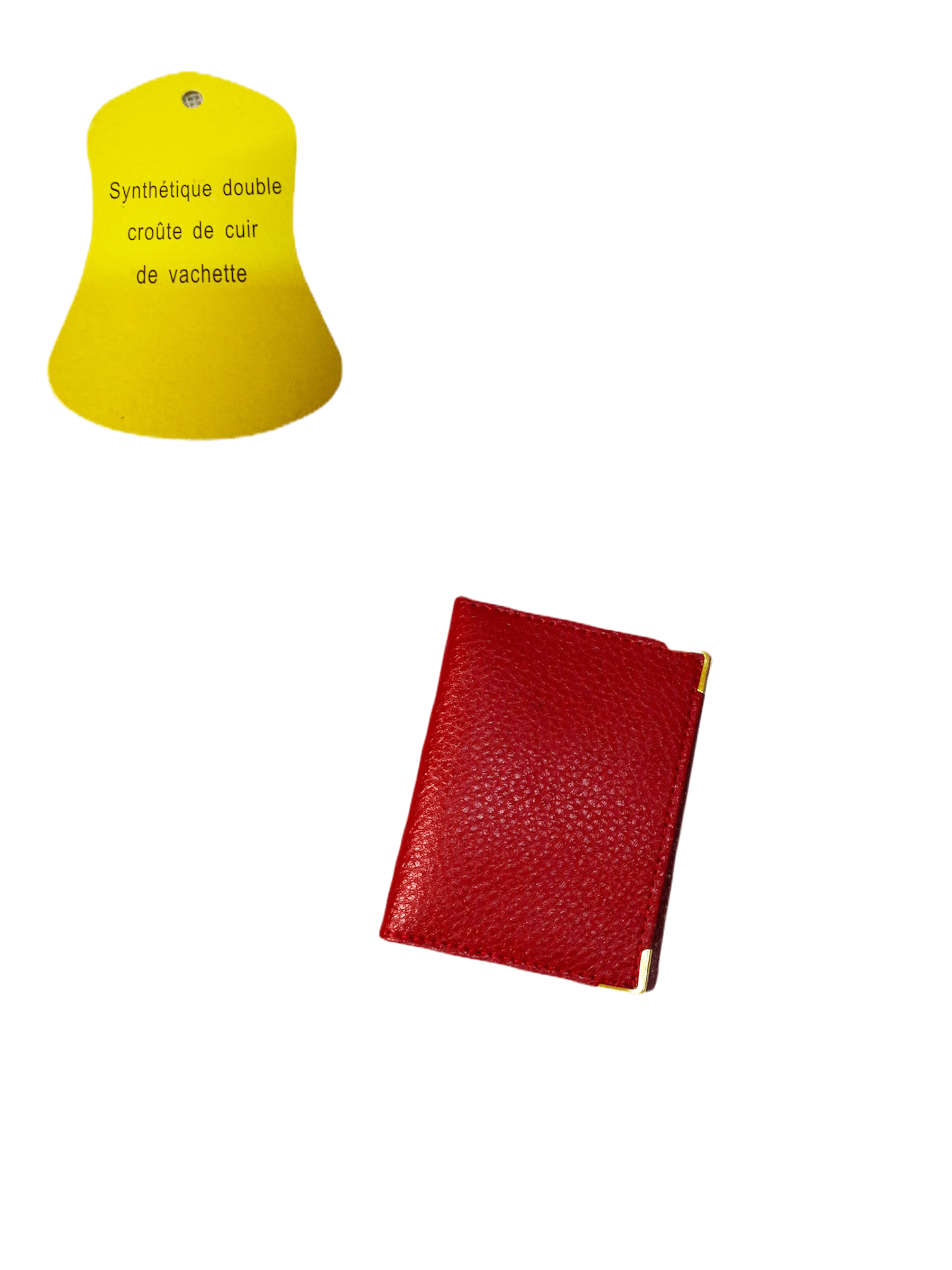 LOT DE 12 - Porte-cartes Croûte de cuir de vachette #N-016     1,30€/unité - Grossiste-pro