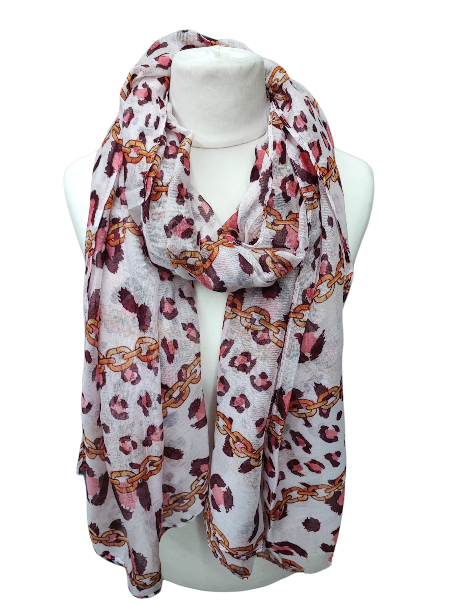 Foulard motifs léopard ancre     (x12)