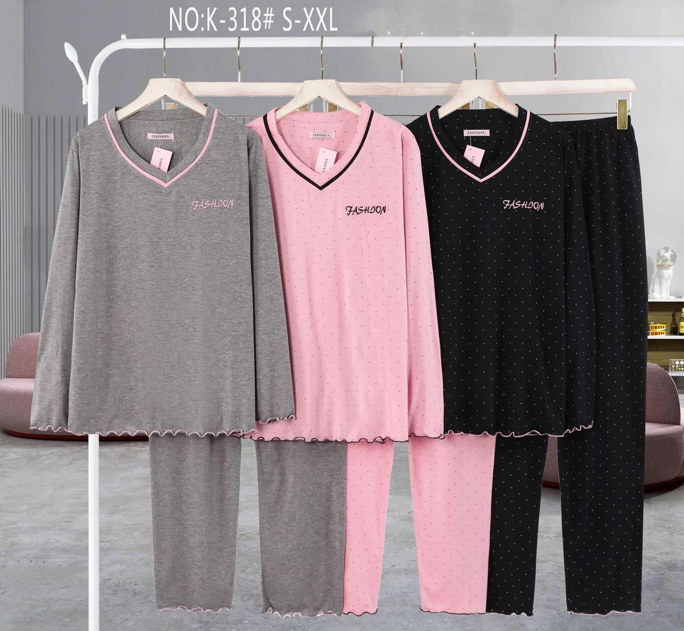 Ensemble Pyjama femme nounours couleurs/tailles mélangées (x15)