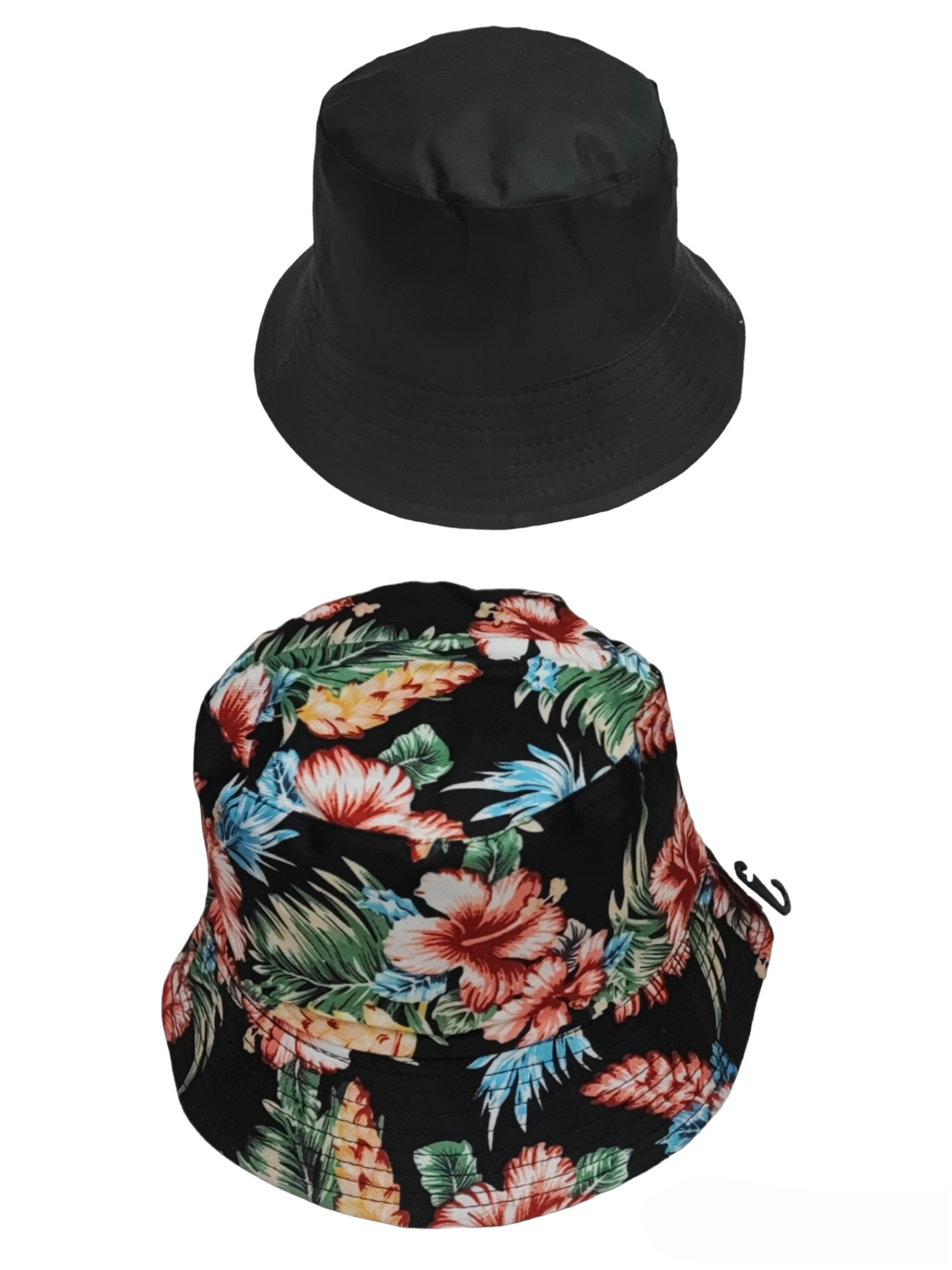 Chapeaux bob réversible motif fleur (x12)