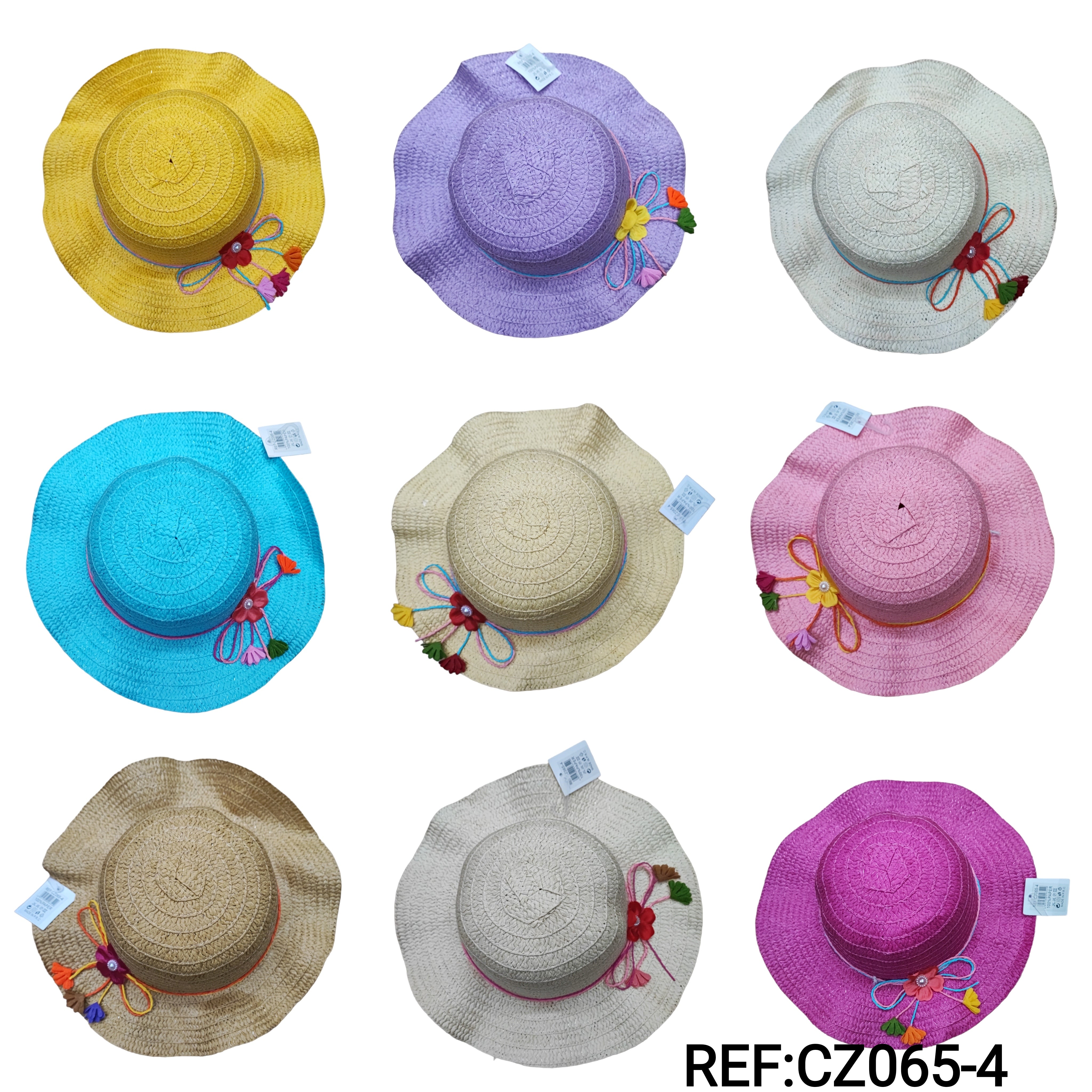 Chapeaux de paille taille enfant   (x12)