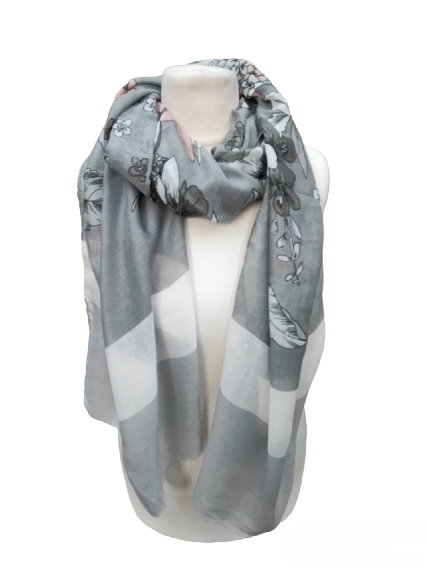 Foulard  femme motif fleur (x12) F7