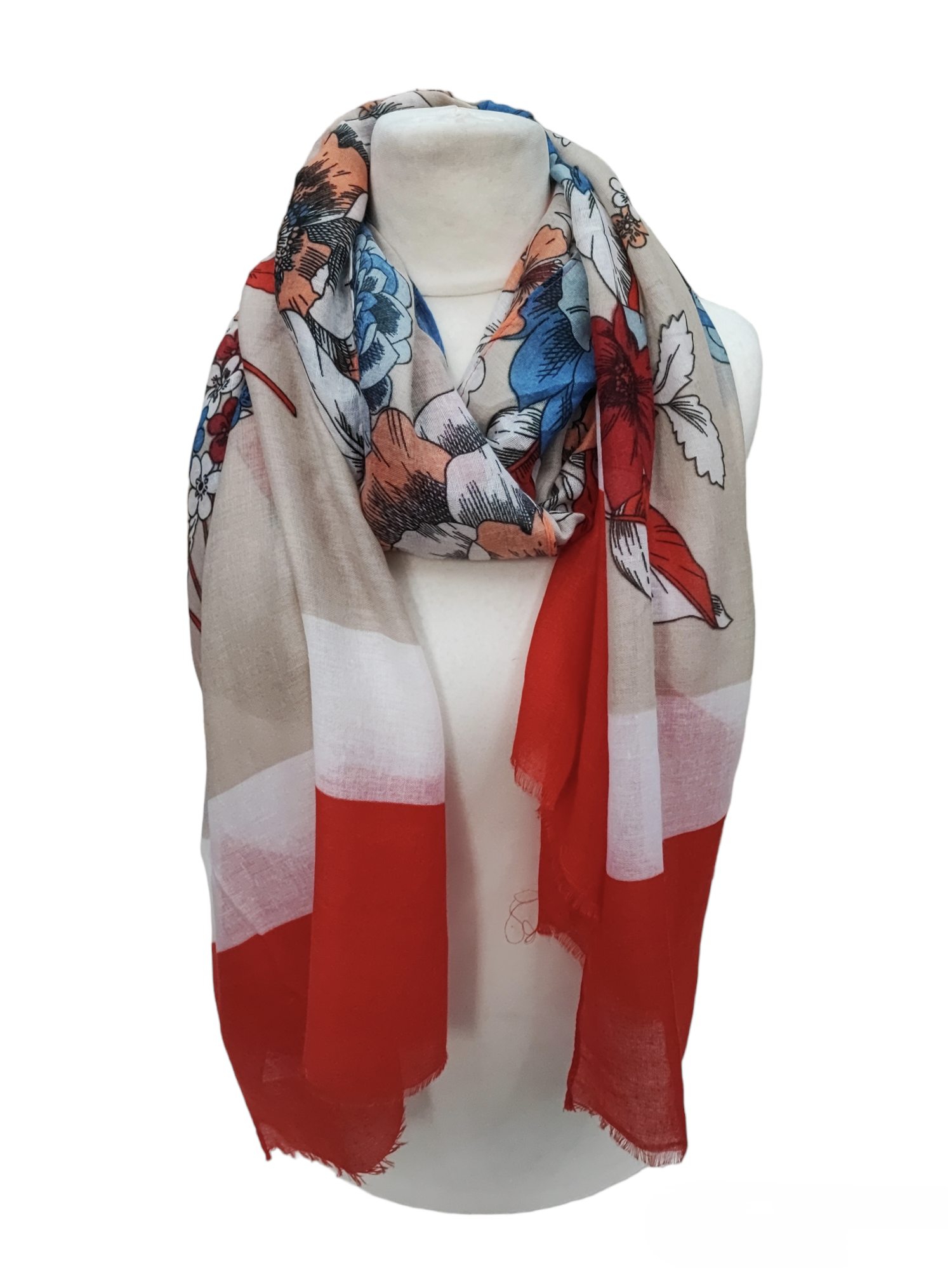 Foulard  femme motif fleur (x12) F7