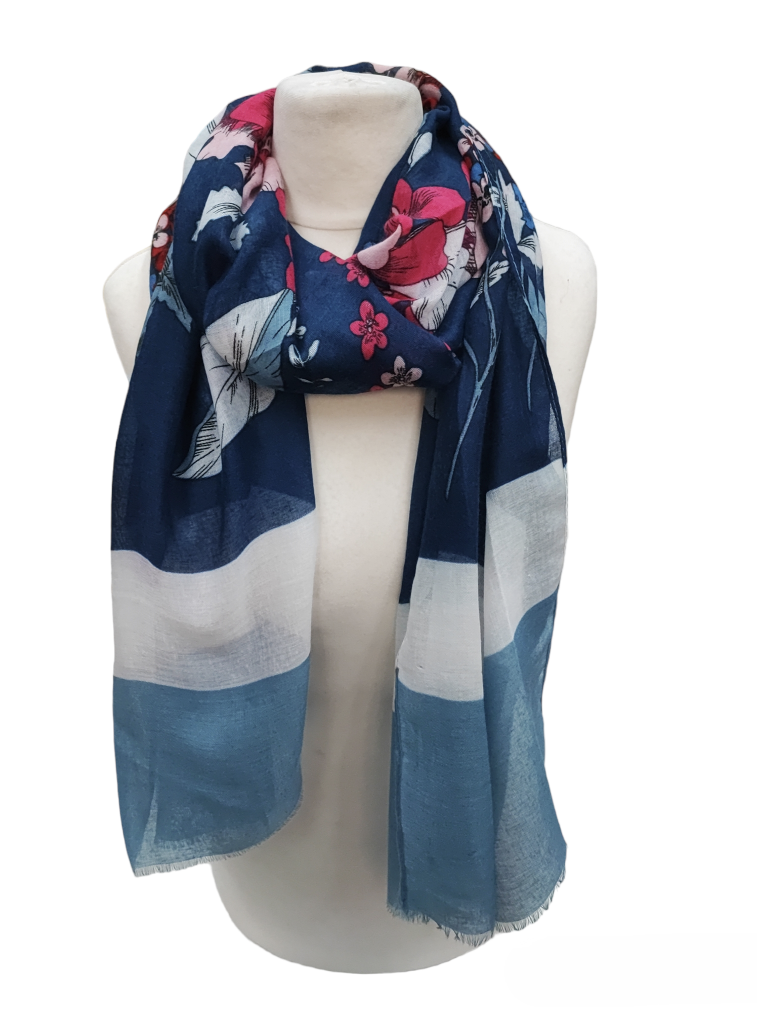 Foulard  femme motif fleur (x12) F7